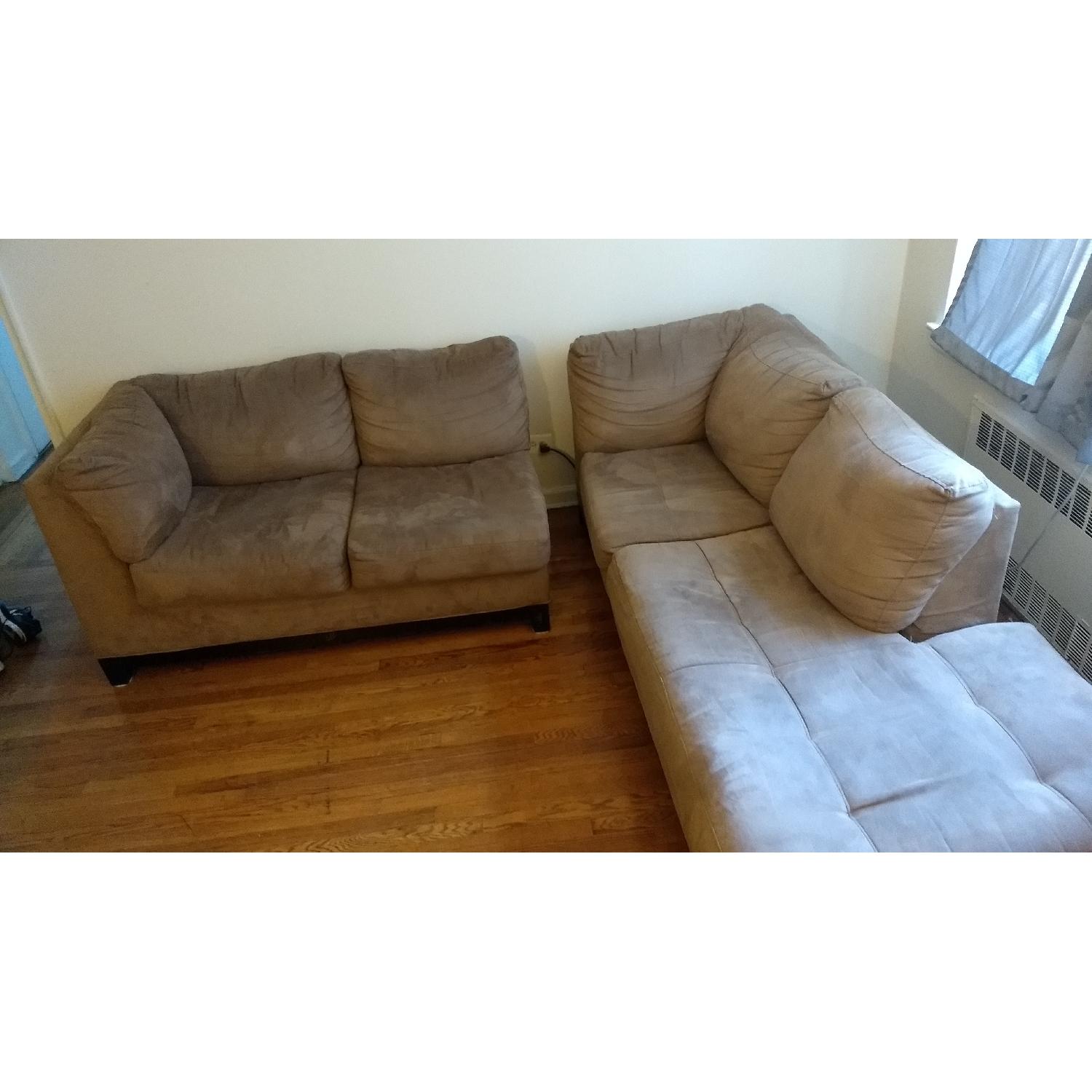 Raymour & Flanigan Kathy Ireland Home Wellsley 2 Piece Microfiber Sectional - image-4