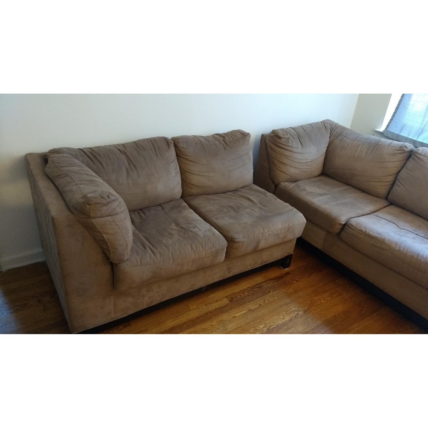 Raymour & Flanigan Kathy Ireland Home Wellsley 2 Piece Microfiber Sectional - image-5