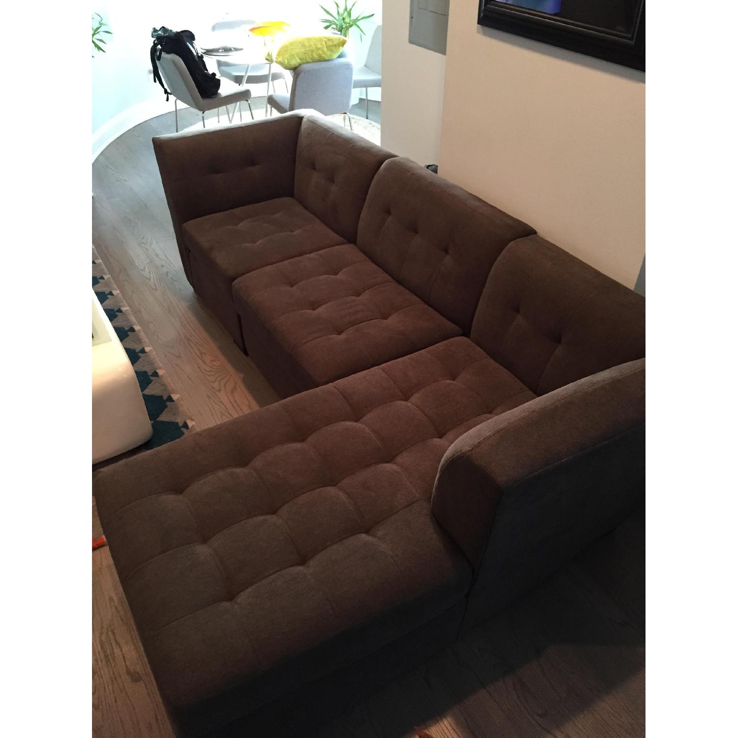 Macy's Roxanne 3 Piece Fabric Modular Sectional - image-2