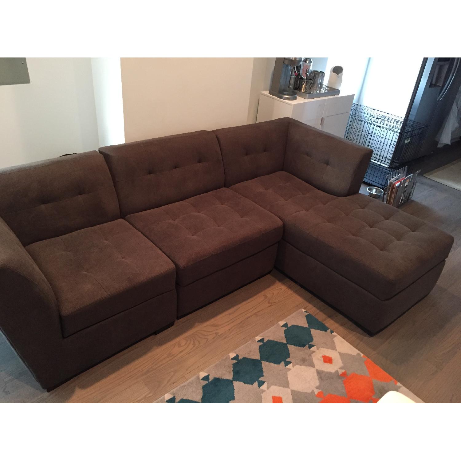 Macy's Roxanne 3 Piece Fabric Modular Sectional - image-3