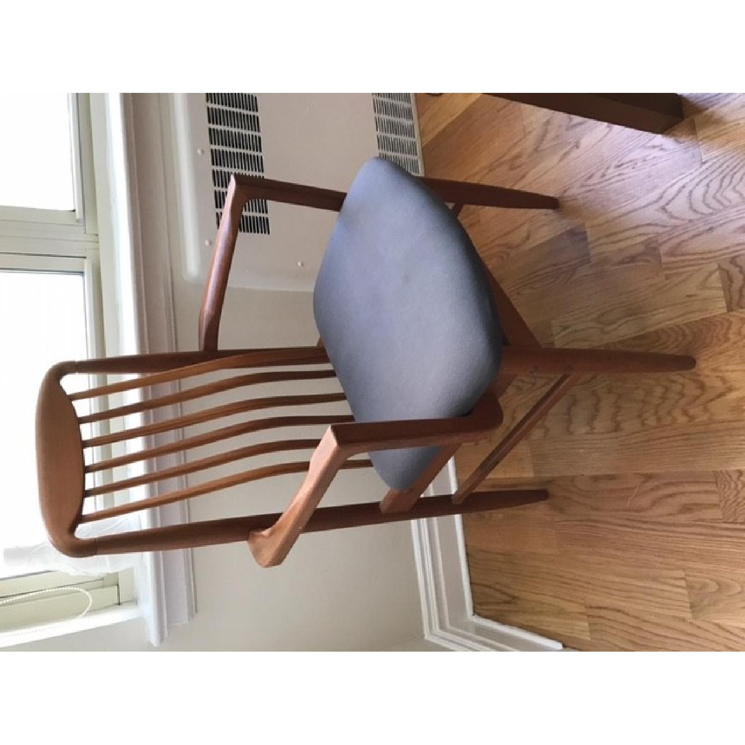 Benny Linden Danish Mid Century Modern Expandable Teak Dining Table w/ 4 Chairs - image-1