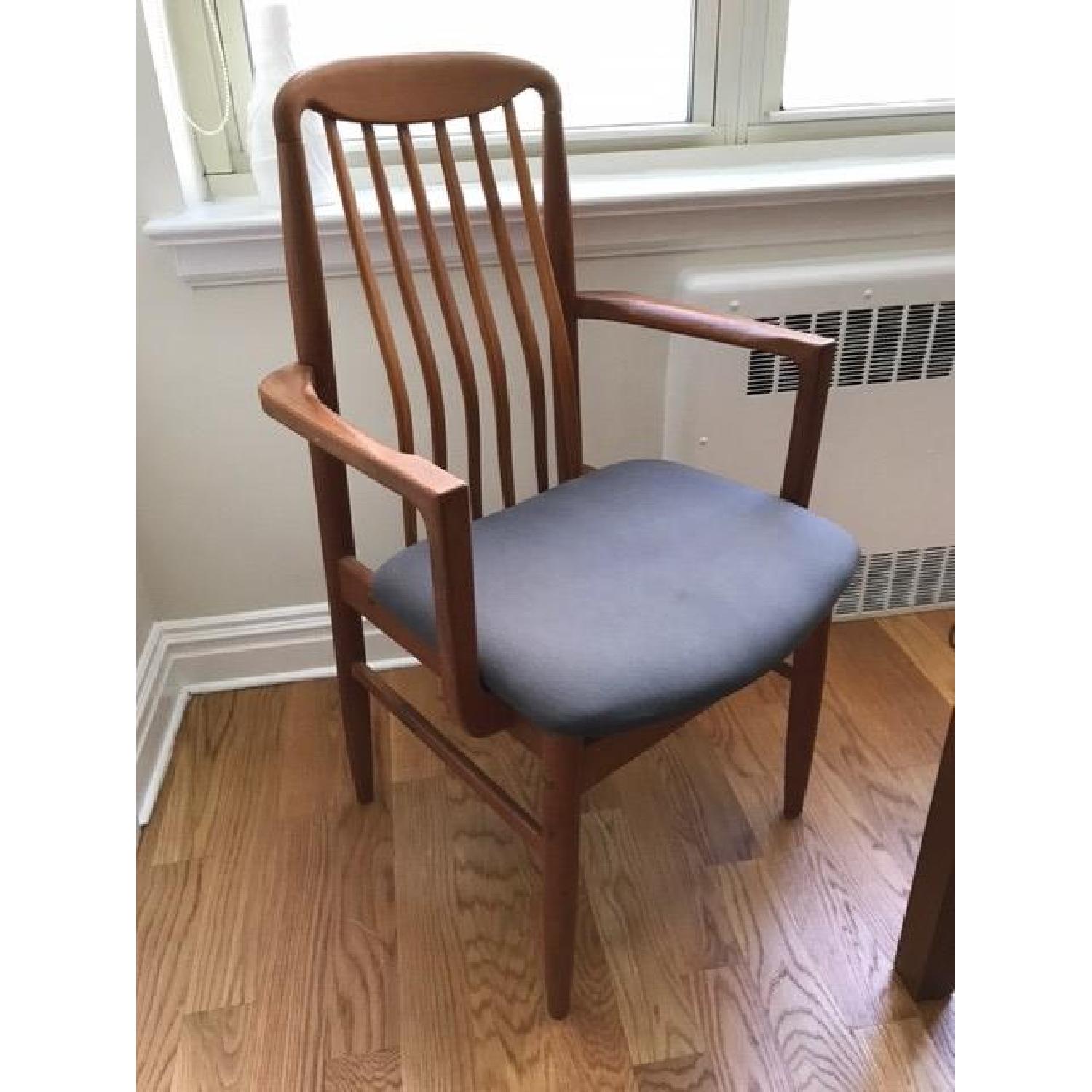 Benny Linden Danish Mid Century Modern Expandable Teak Dining Table w/ 4 Chairs - image-6