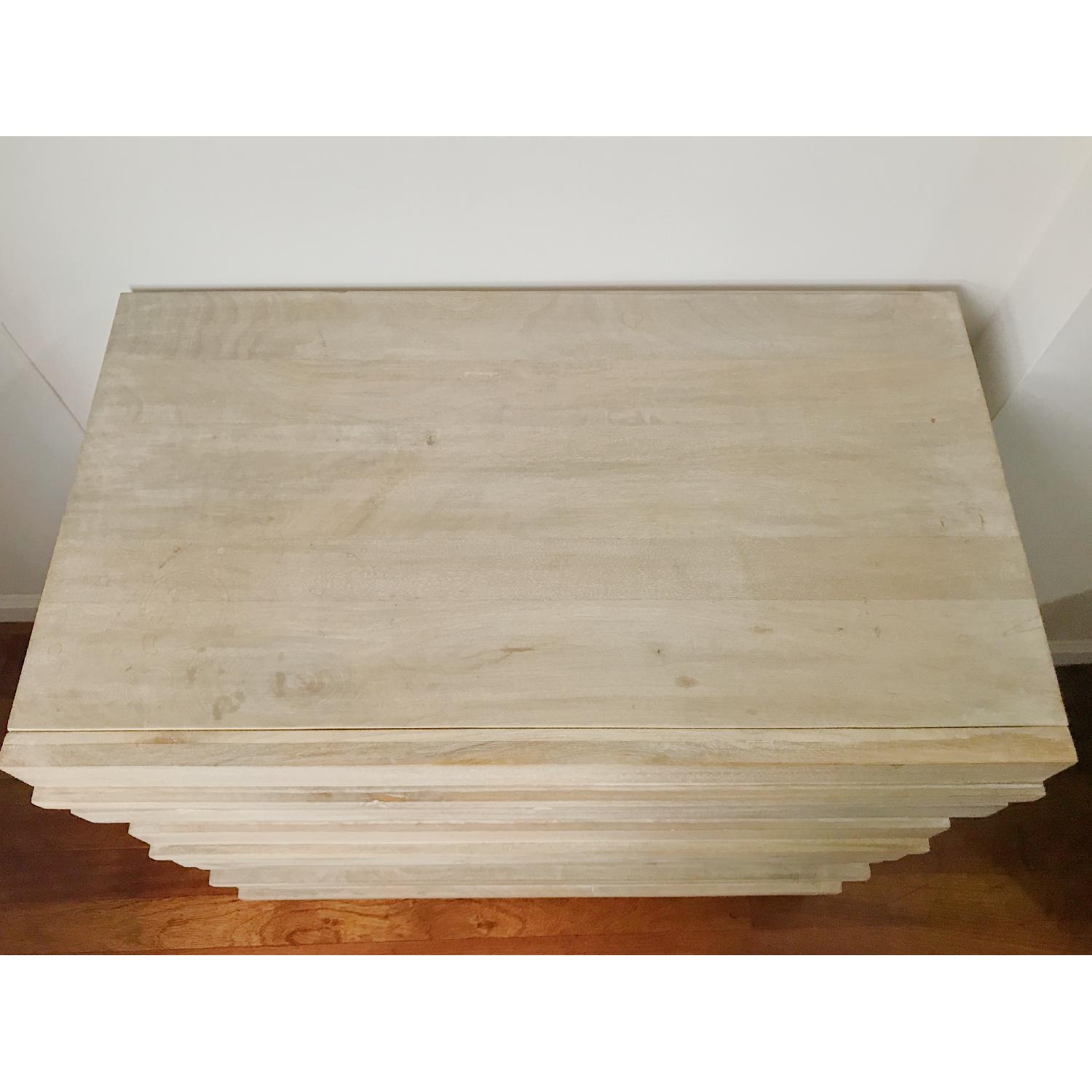 West Elm 3Drawer Stria Cerused White Dresser AptDeco