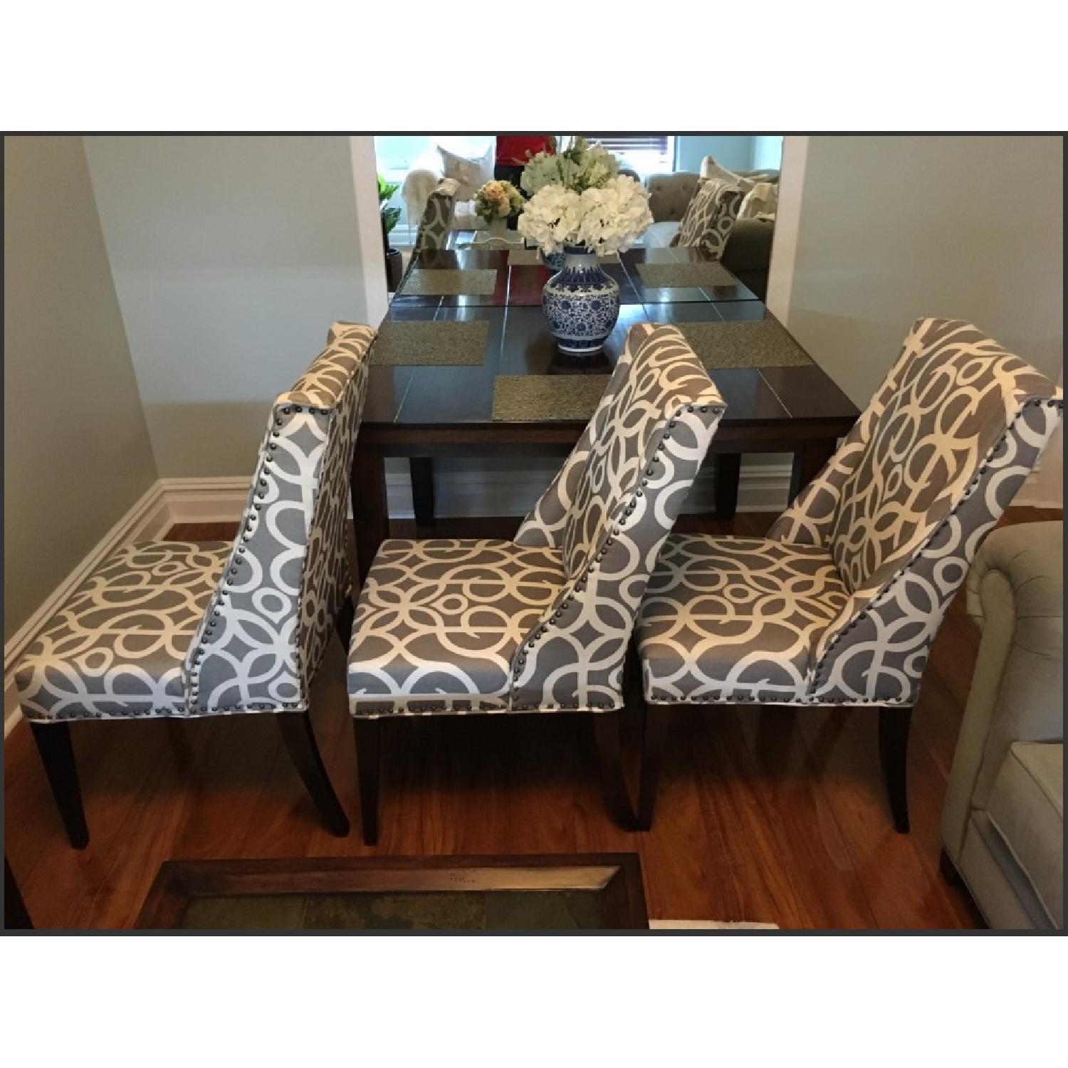 Pier 1 Owen Pewter Wingback Dining Chairs - image-4