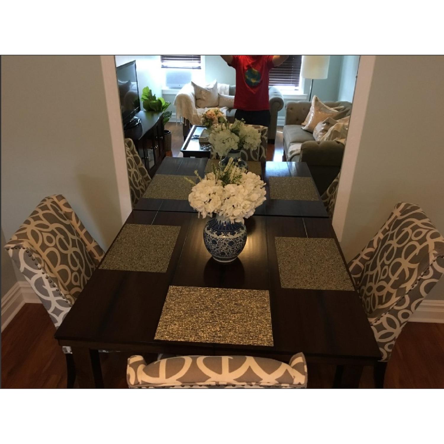 Pier 1 Owen Pewter Wingback Dining Chairs - image-7