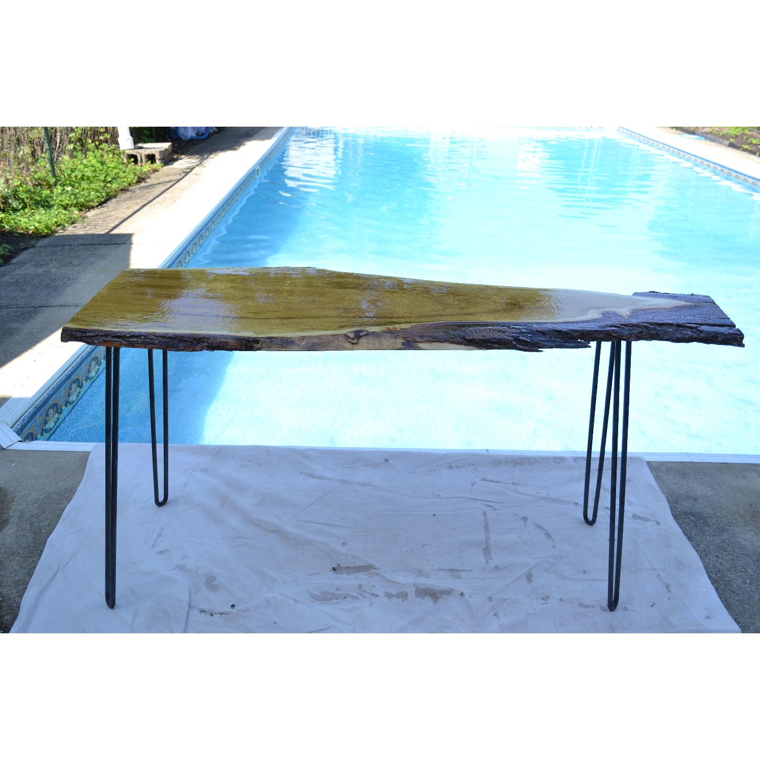 Rustic Live Edge Honey Locust Table/Desk - image-1