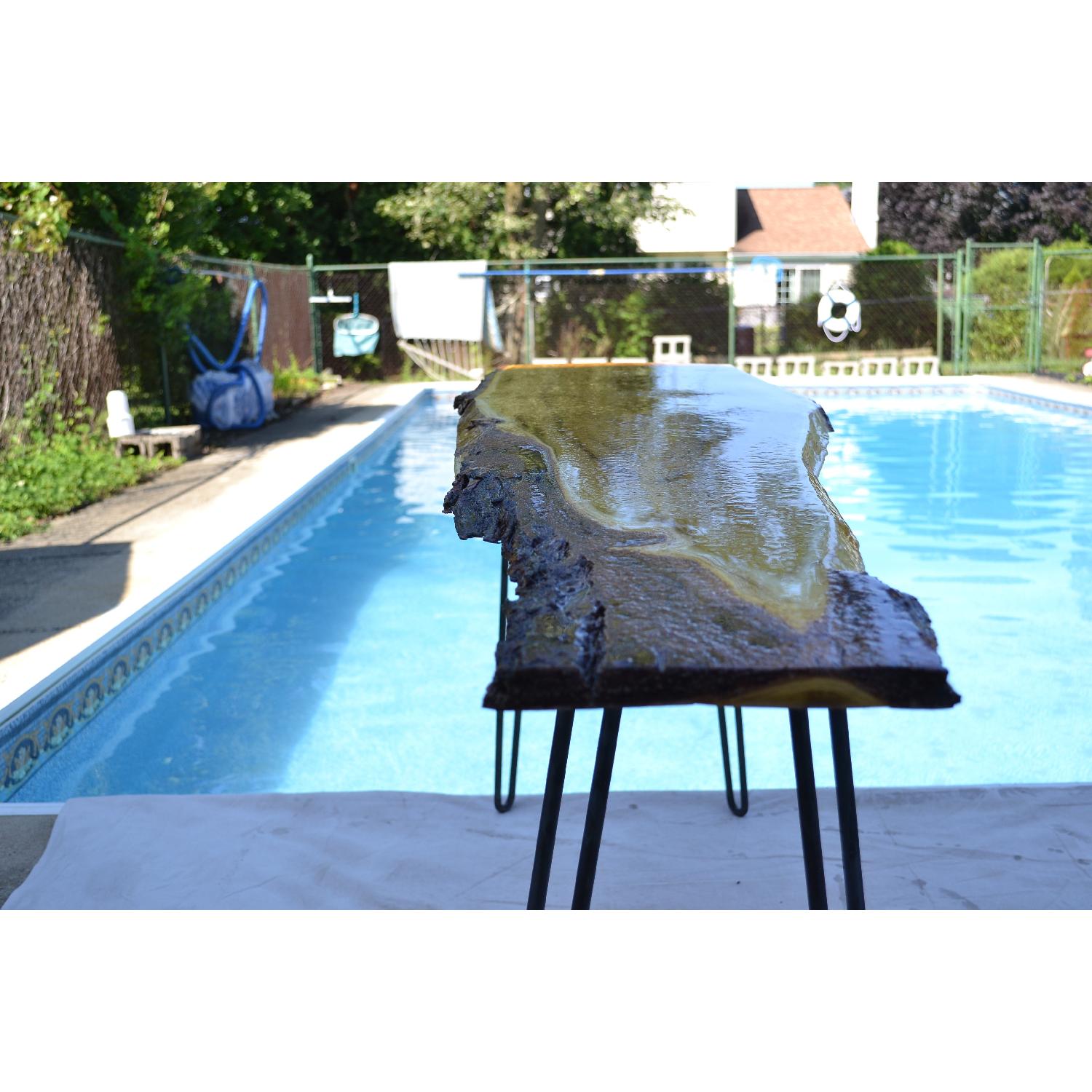 Rustic Live Edge Honey Locust Table/Desk - image-6