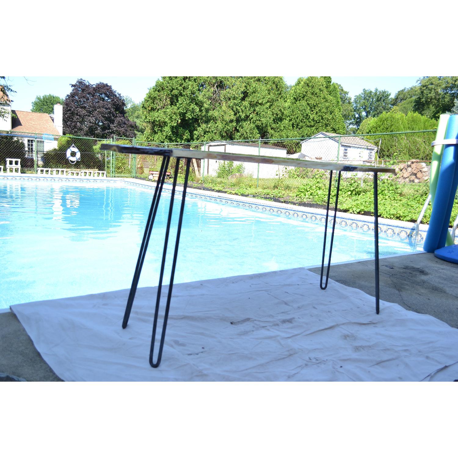 Rustic Live Edge Honey Locust Table/Desk - image-8