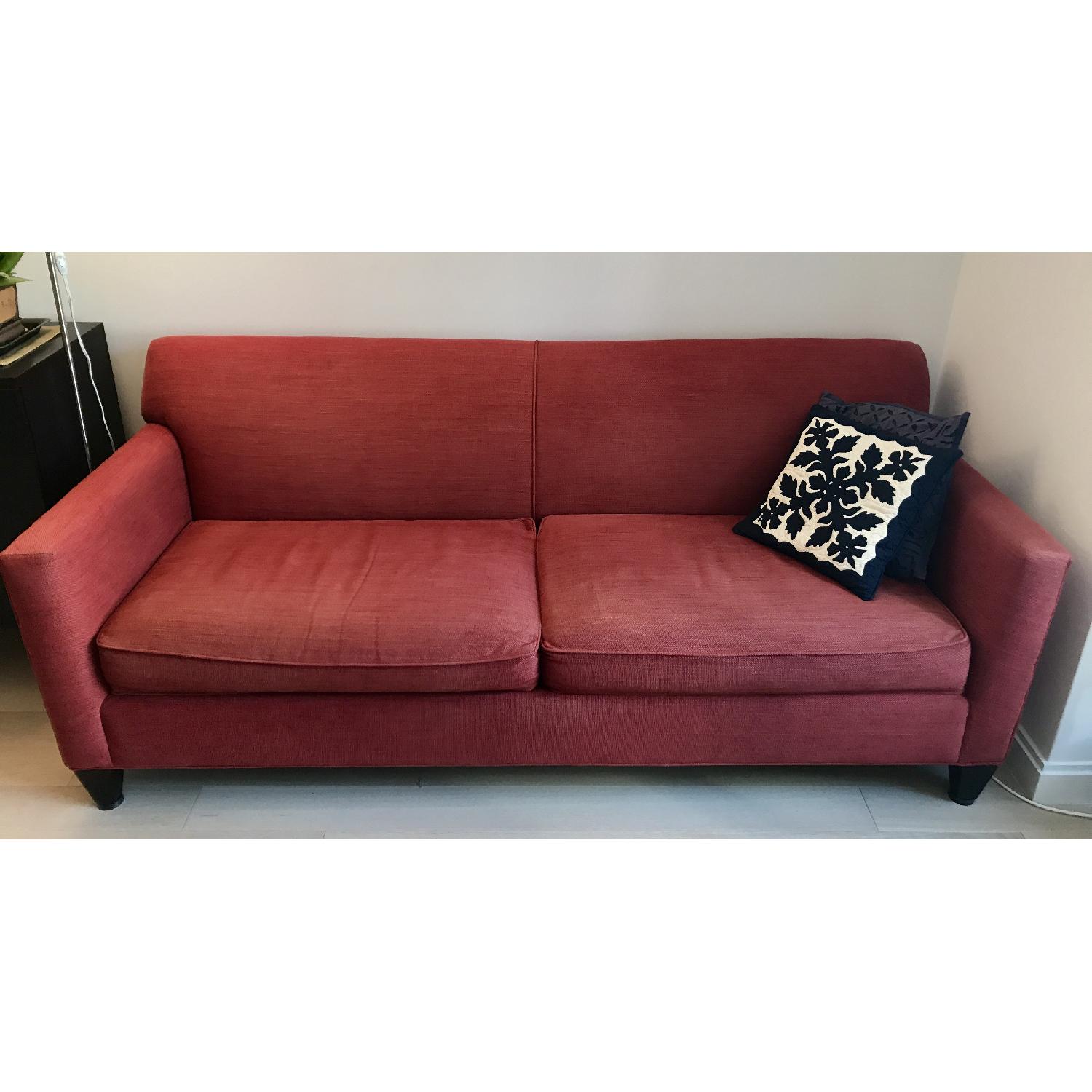 Crate & Barrel Hennessy Sofa in Red - image-1