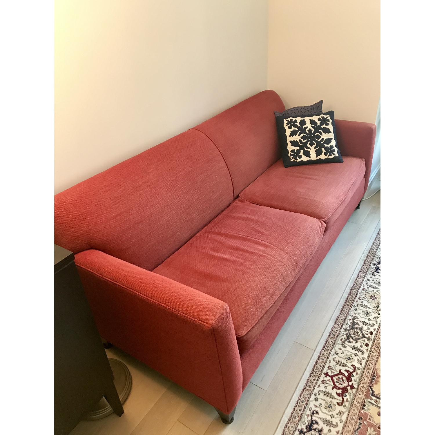Crate & Barrel Hennessy Sofa in Red - image-3