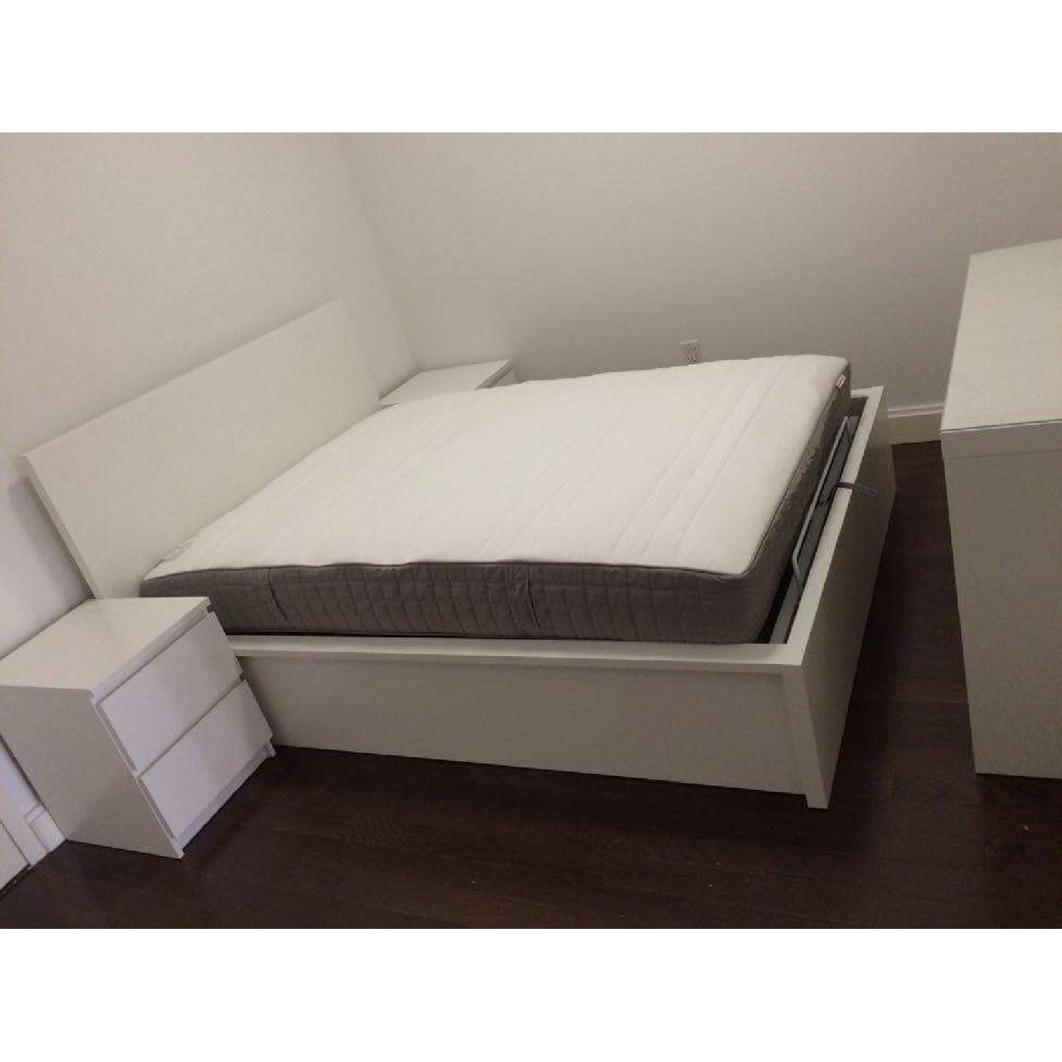 Ikea Malm White Storage Bed Frame AptDeco