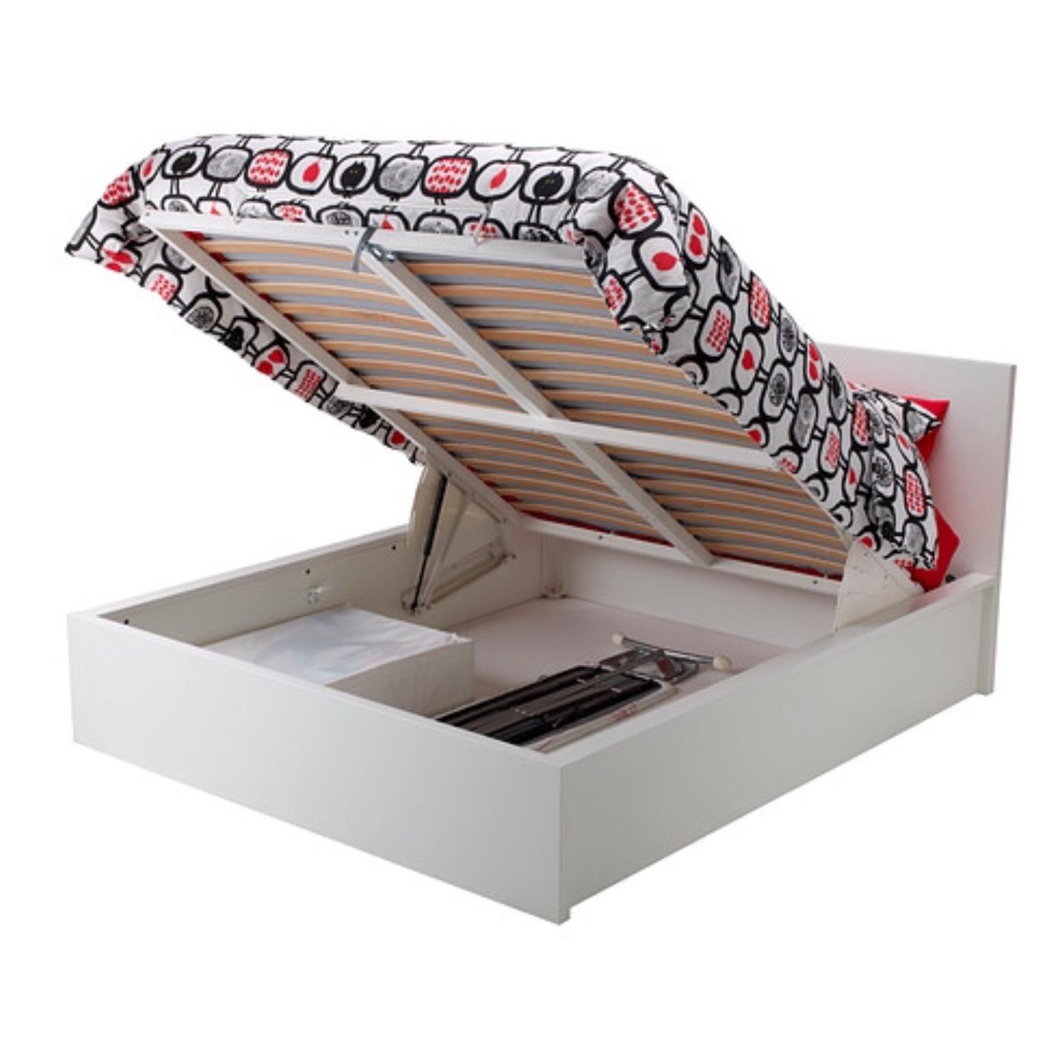Ikea Malm White Storage Bed Frame - image-3