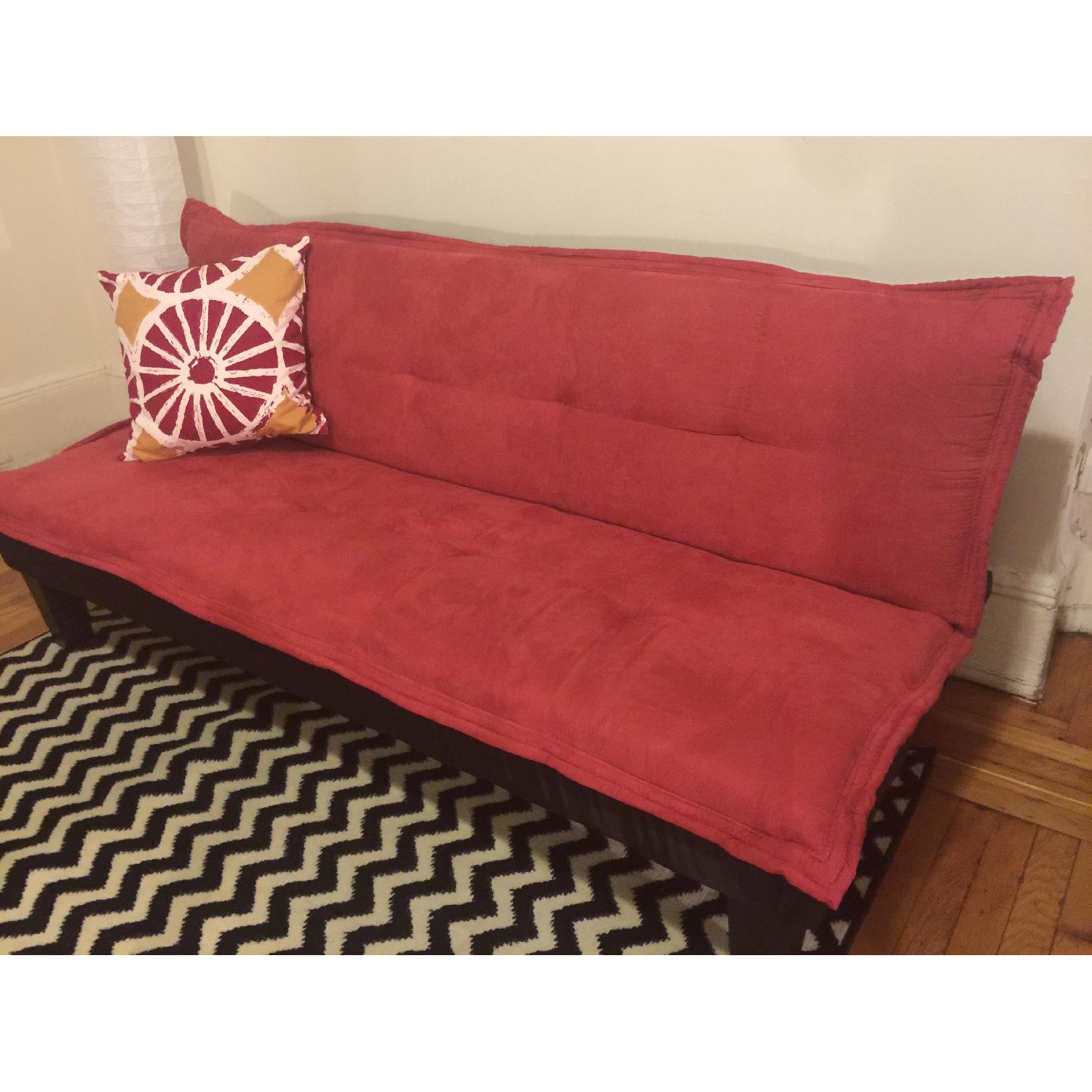 Convertible Red Futon - image-1