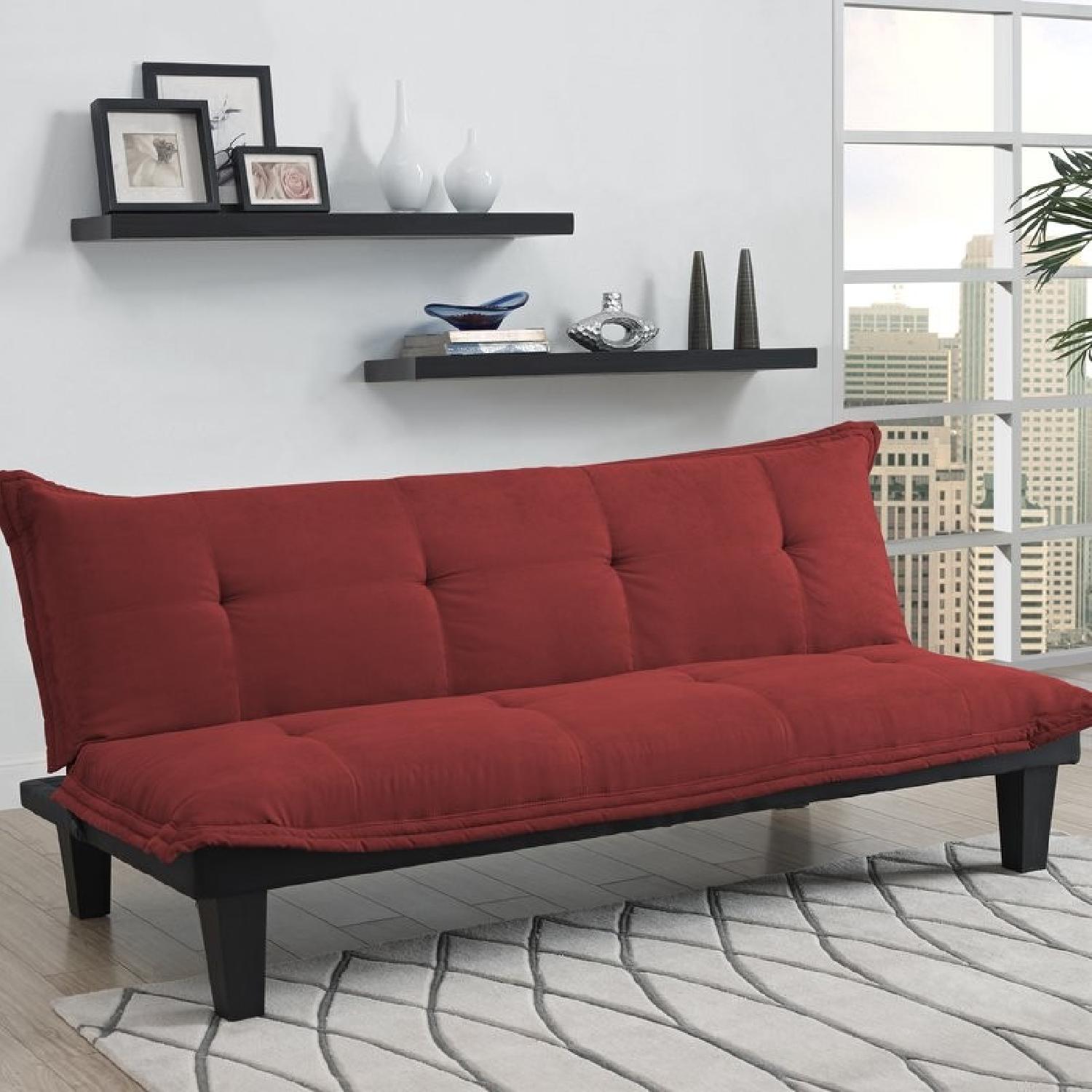 Convertible Red Futon - image-3