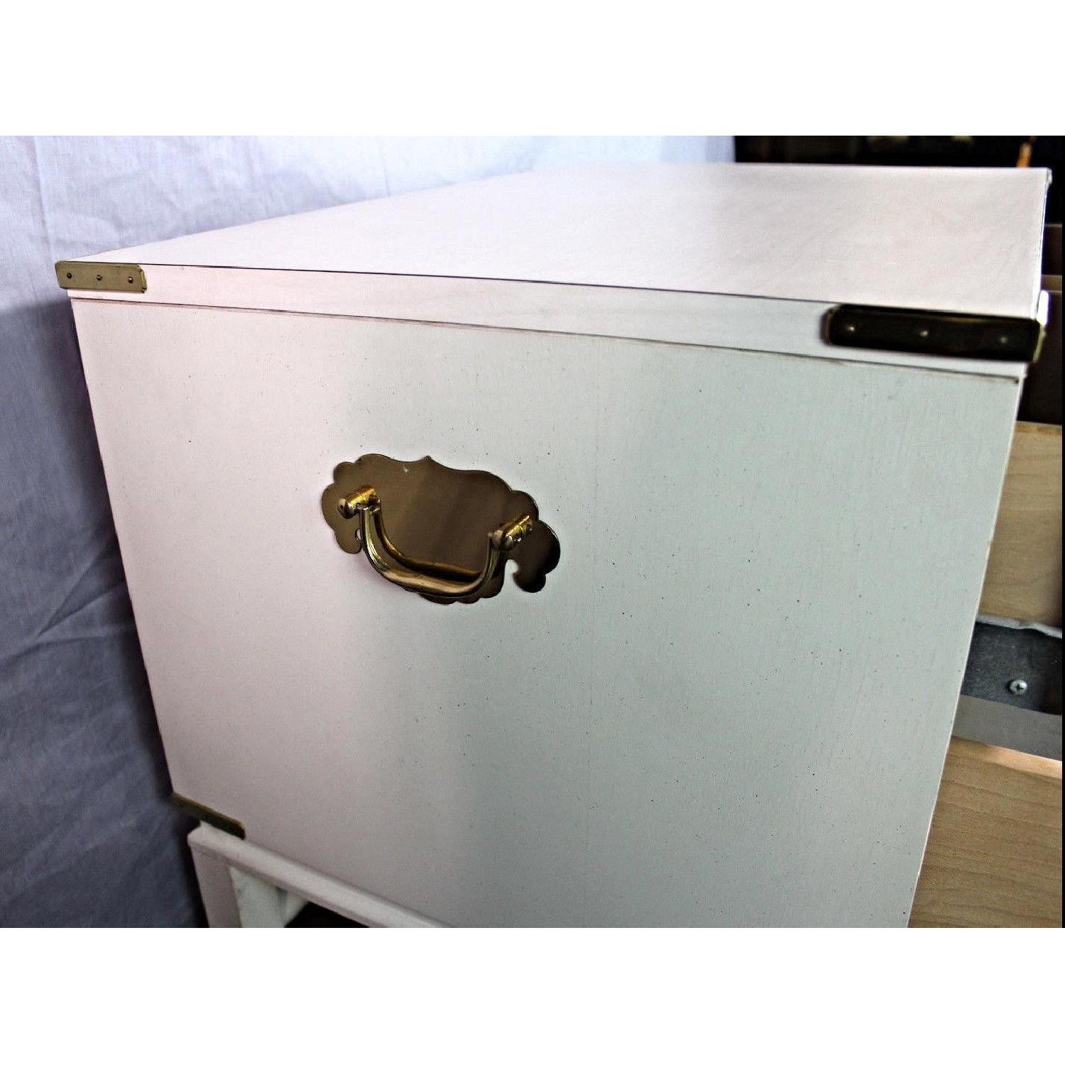 Ficks Reed Mid Century Modern White Campaign Chest - image-2