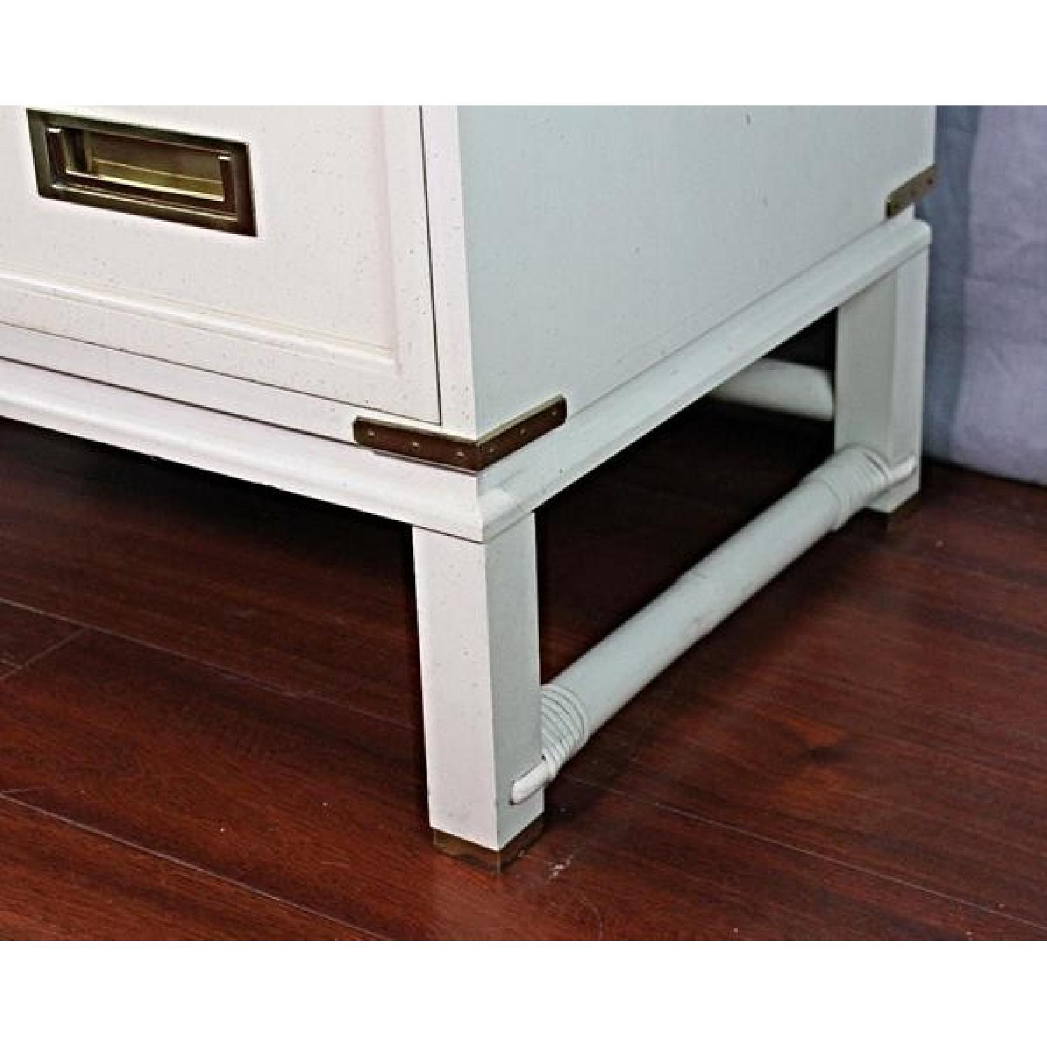 Ficks Reed Mid Century Modern White Campaign Chest - image-8