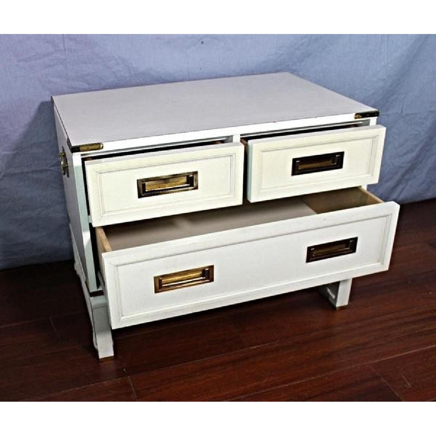 Ficks Reed Mid Century Modern White Campaign Chest - image-9