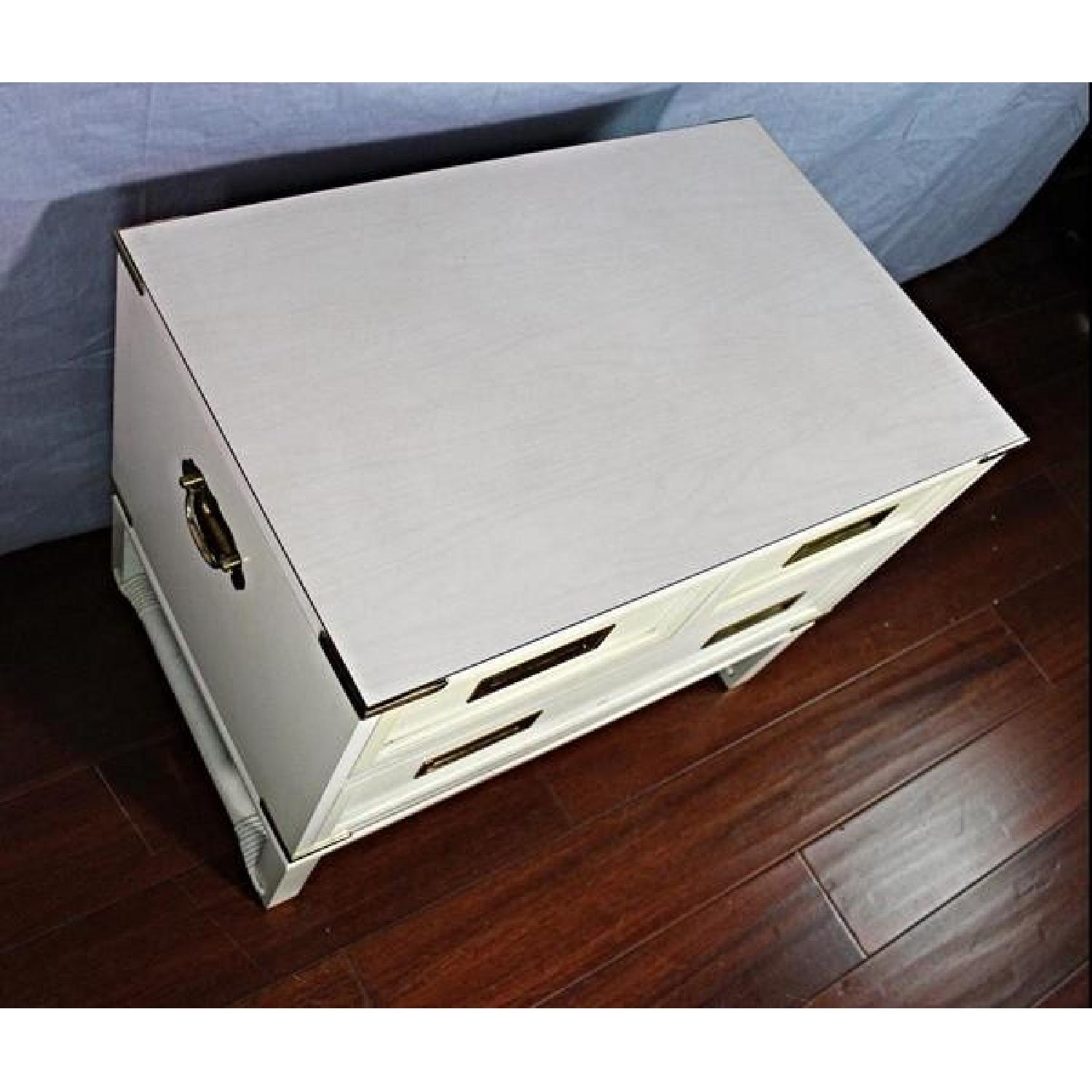 Ficks Reed Mid Century Modern White Campaign Chest - image-12
