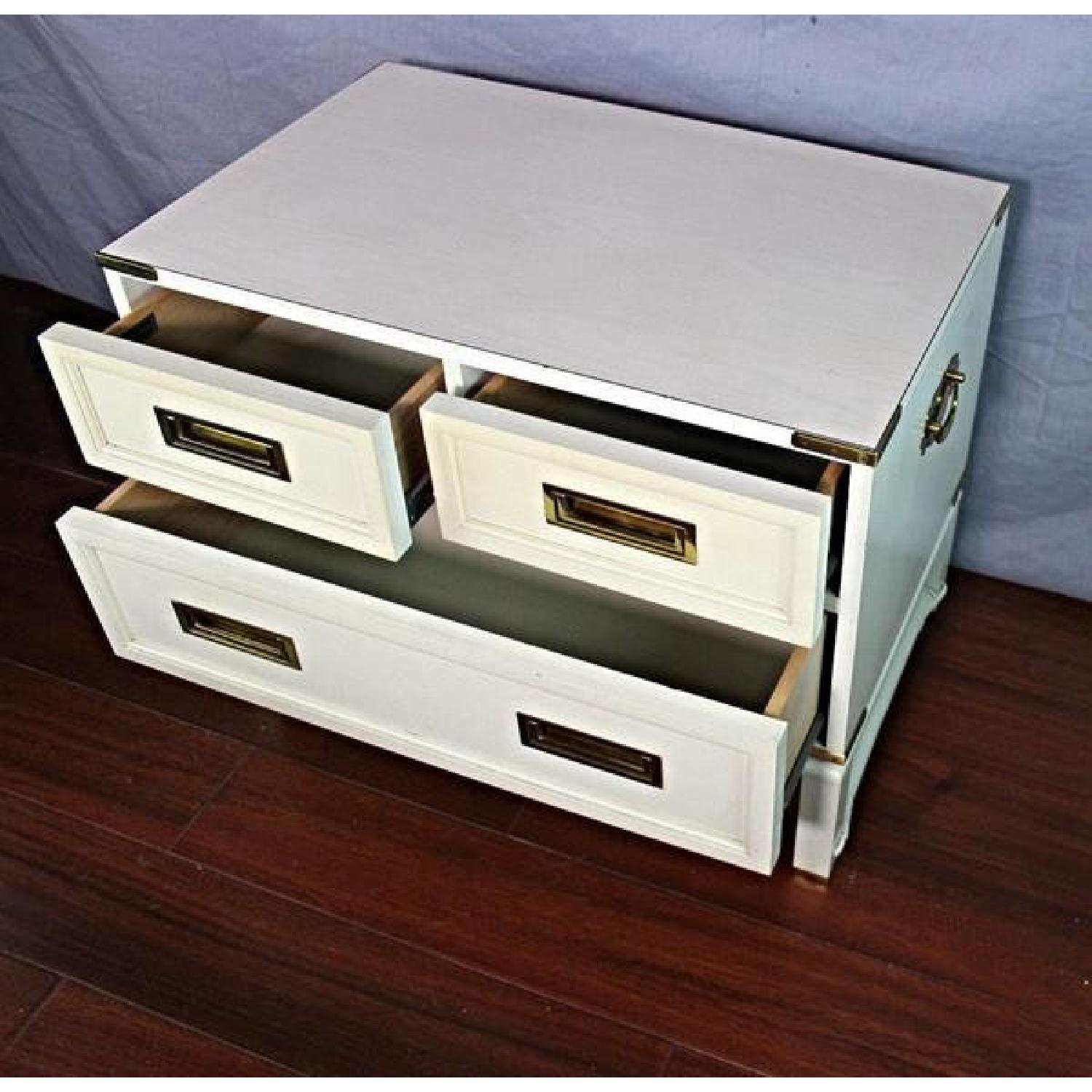 Ficks Reed Mid Century Modern White Campaign Chest - image-13