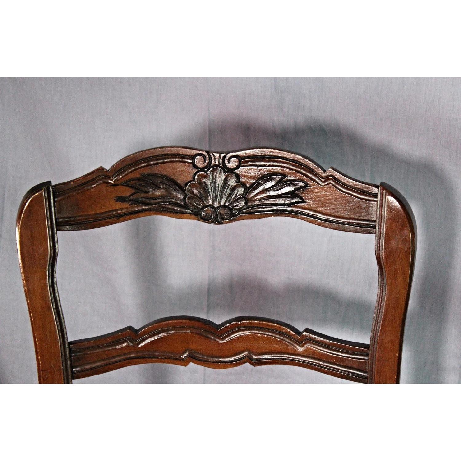 French Provincial Bar Counter Chairs/Stools w/ Wicker Seat AptDeco