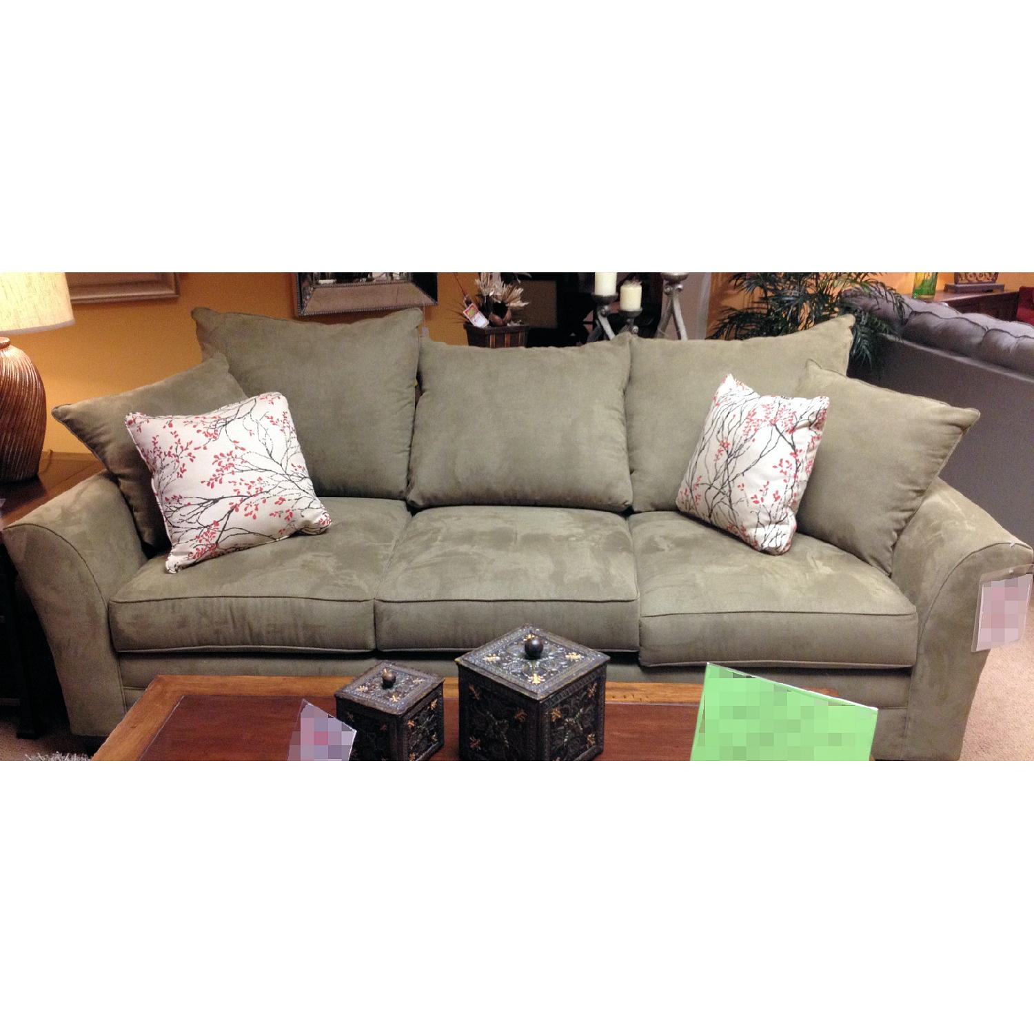 Klaussner Posen Microsuede Sofa - image-1