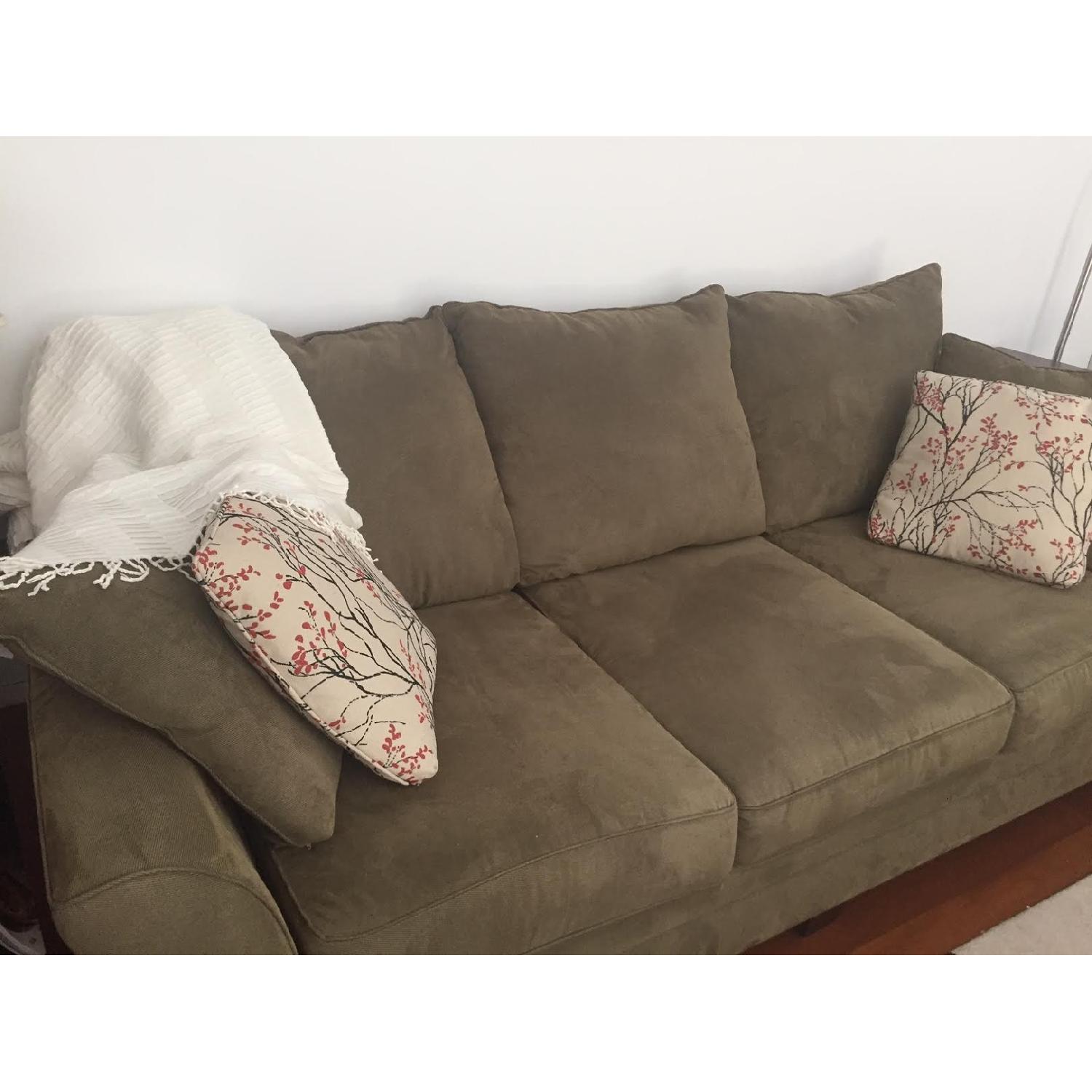 Klaussner Posen Microsuede Sofa - image-4