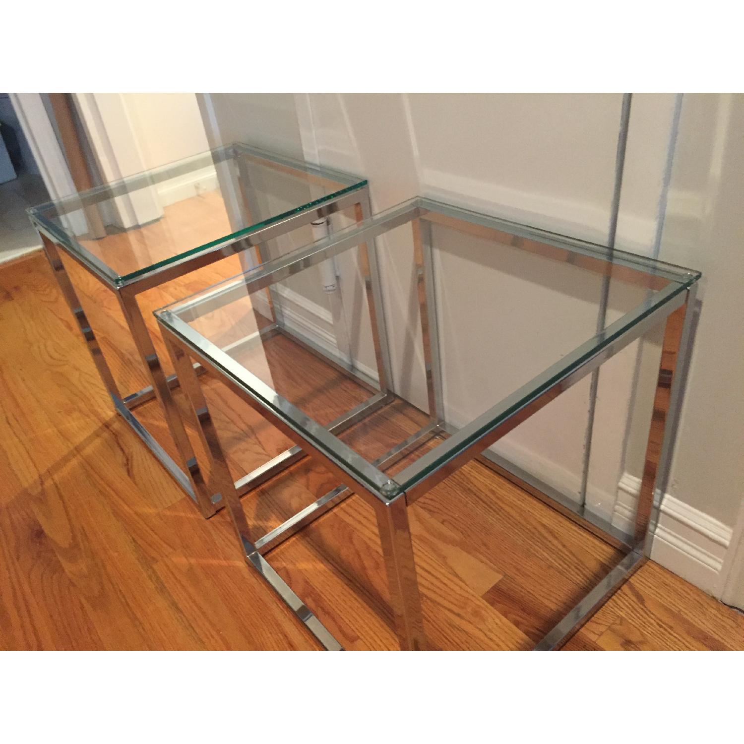 CB2 Smart Chrome Side Tables - image-1