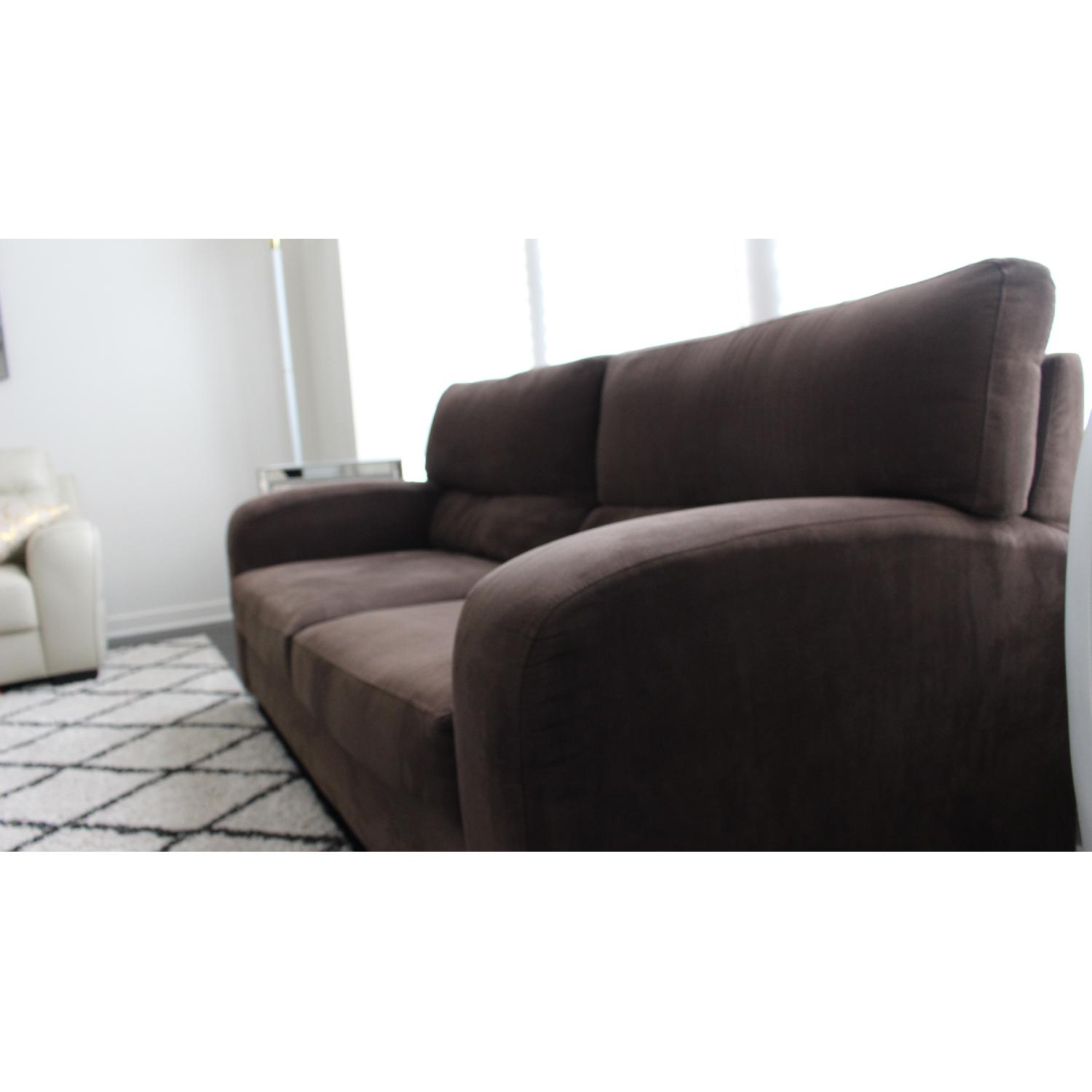 Brown Fabric Sofa - image-3