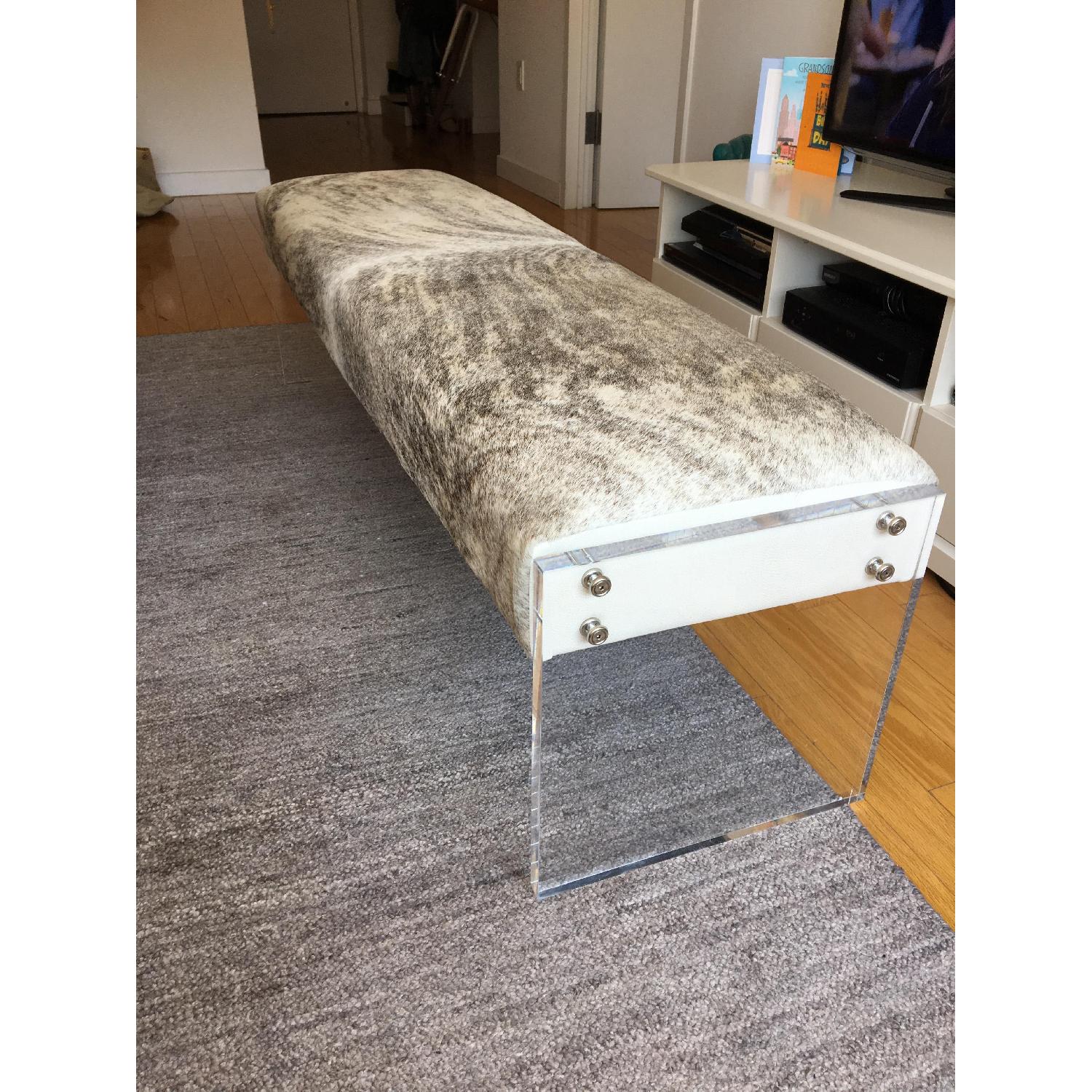 Acrylic Cowhide Bench - image-2