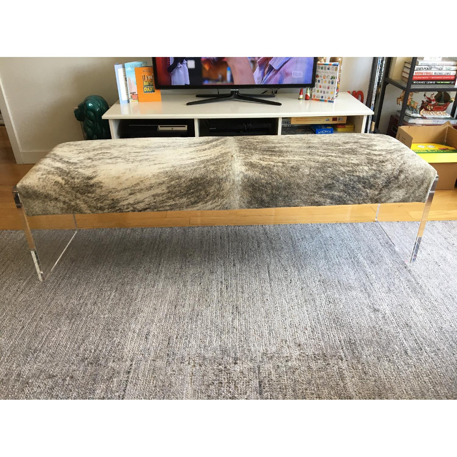 Acrylic Cowhide Bench - image-3