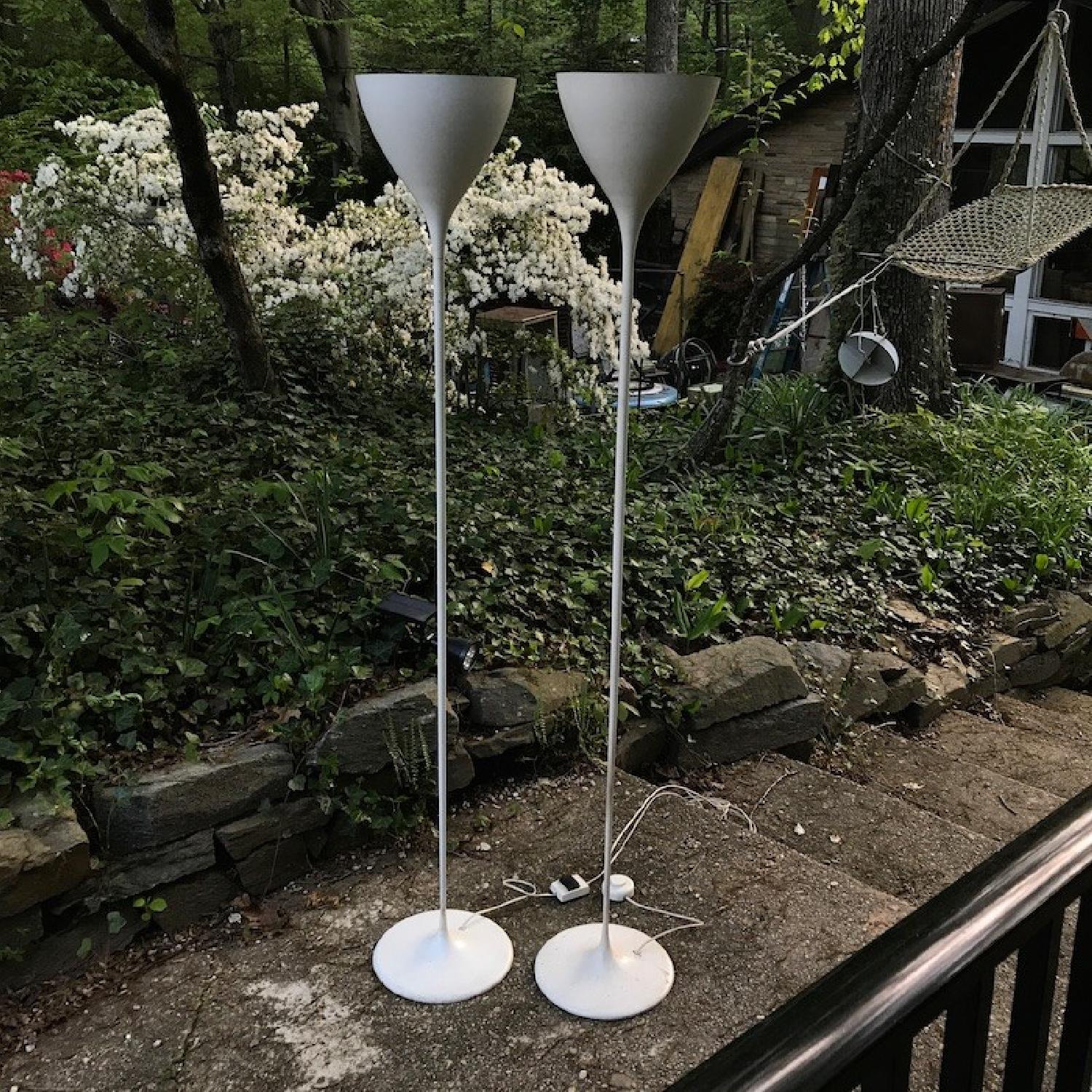 Max Bill Swiss White Tulip Floor Lamps - image-1