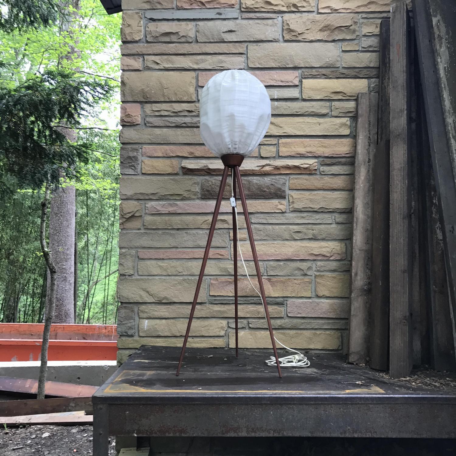 Vintage Mid-Century Danish Teak Tripod Lamp - image-3