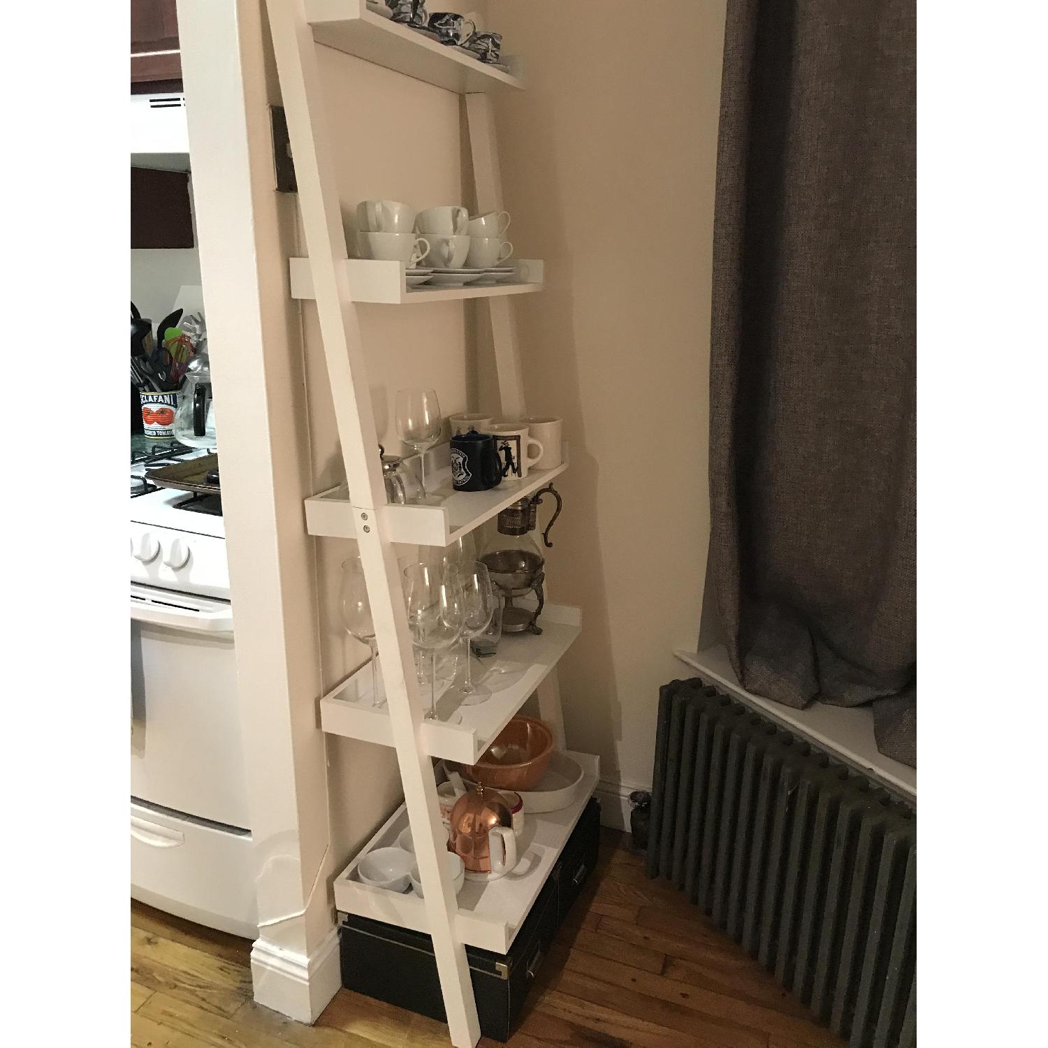 Container Store Linea White Leaning Bookshelf - image-3