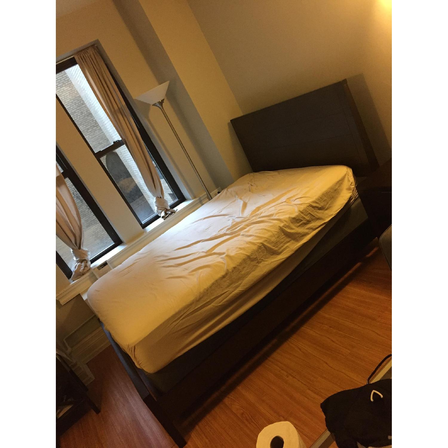 Macy's Full Size Bed Frame w/ Headboard + Nightstand AptDeco