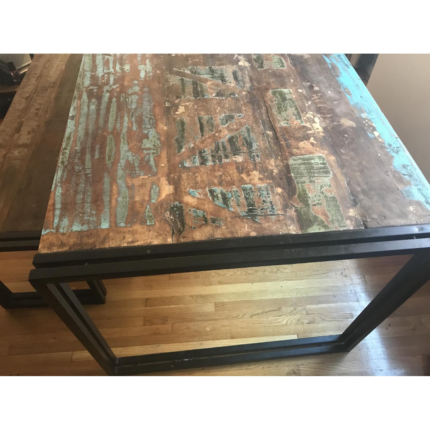 Wayfair Whitetop Reclaimed Wood Dining Table & Dining Bench - image-2