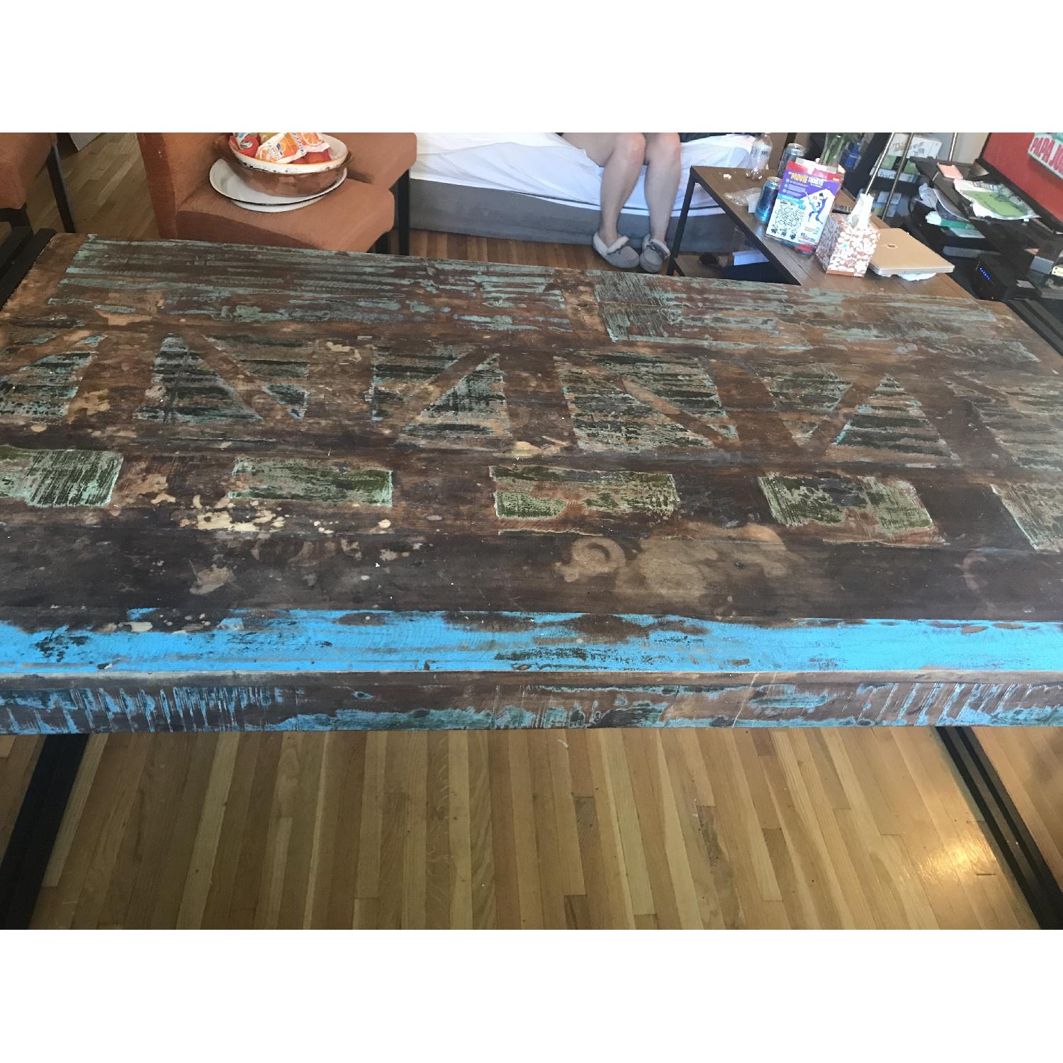 Wayfair Whitetop Reclaimed Wood Dining Table & Dining Bench - image-4