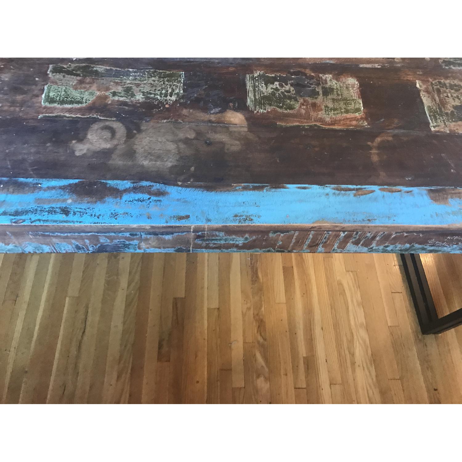 Wayfair Whitetop Reclaimed Wood Dining Table & Dining Bench - image-7