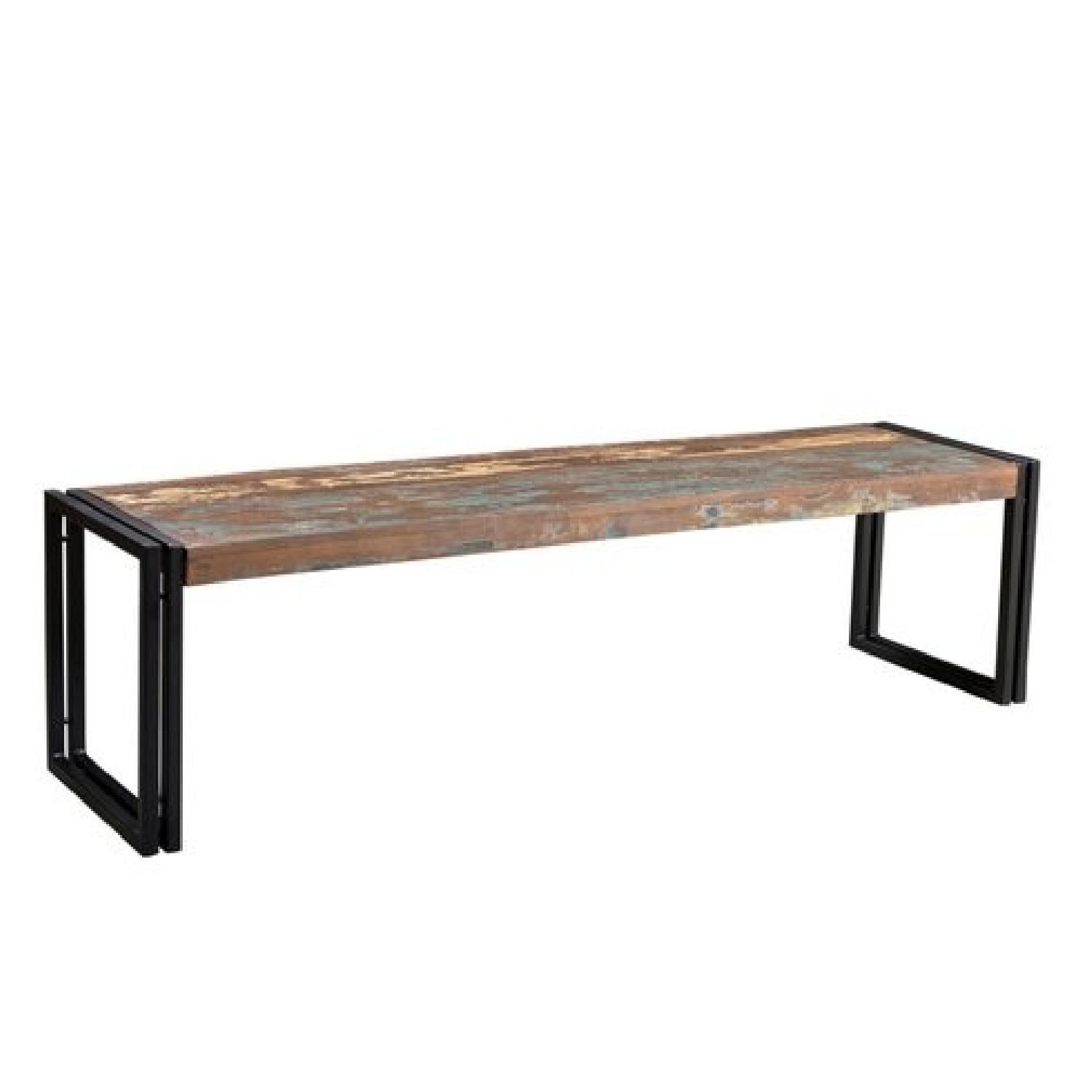 Wayfair Whitetop Reclaimed Wood Dining Table & Dining Bench - image-9