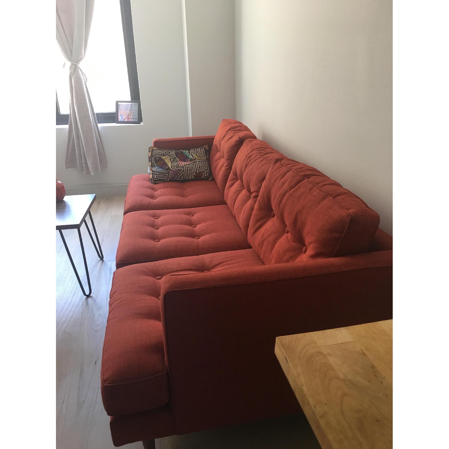 West Elm Peggy 3 Seater Sofa in Cayenne - image-2