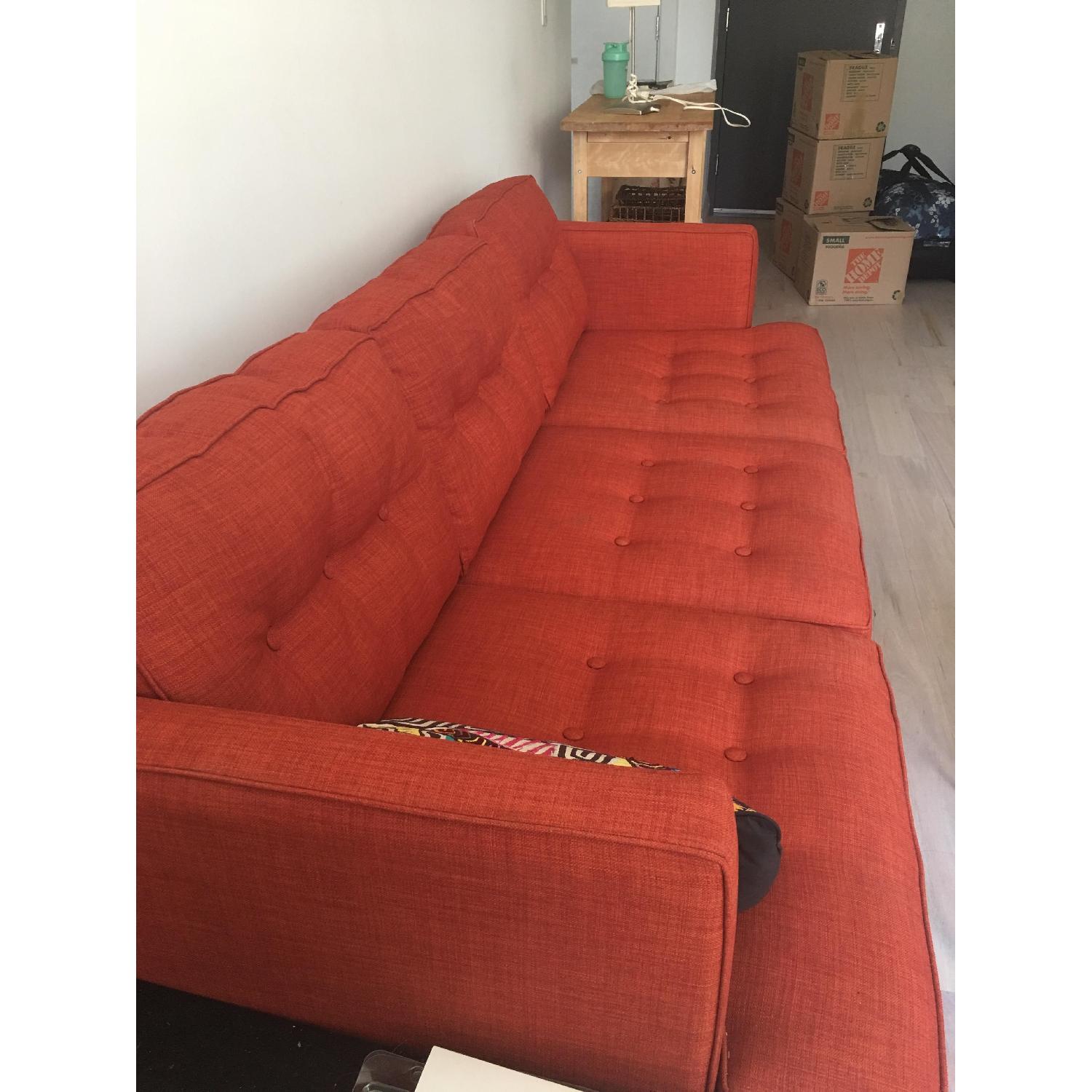 West Elm Peggy 3 Seater Sofa in Cayenne - image-3