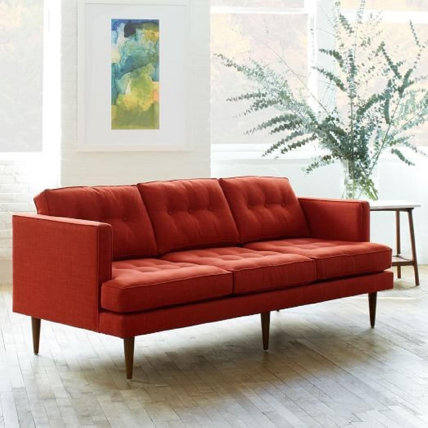 West Elm Peggy 3 Seater Sofa in Cayenne - image-4
