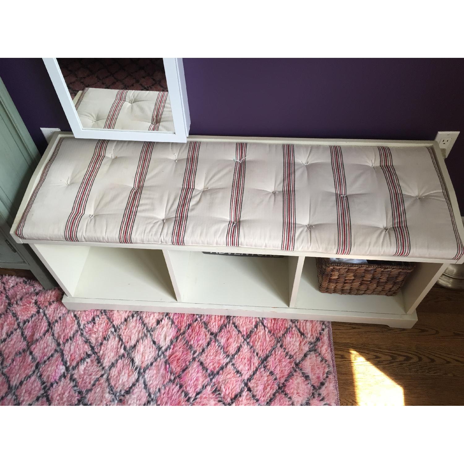 Pottery Barn Samantha Entry Bench & Cushion - image-3