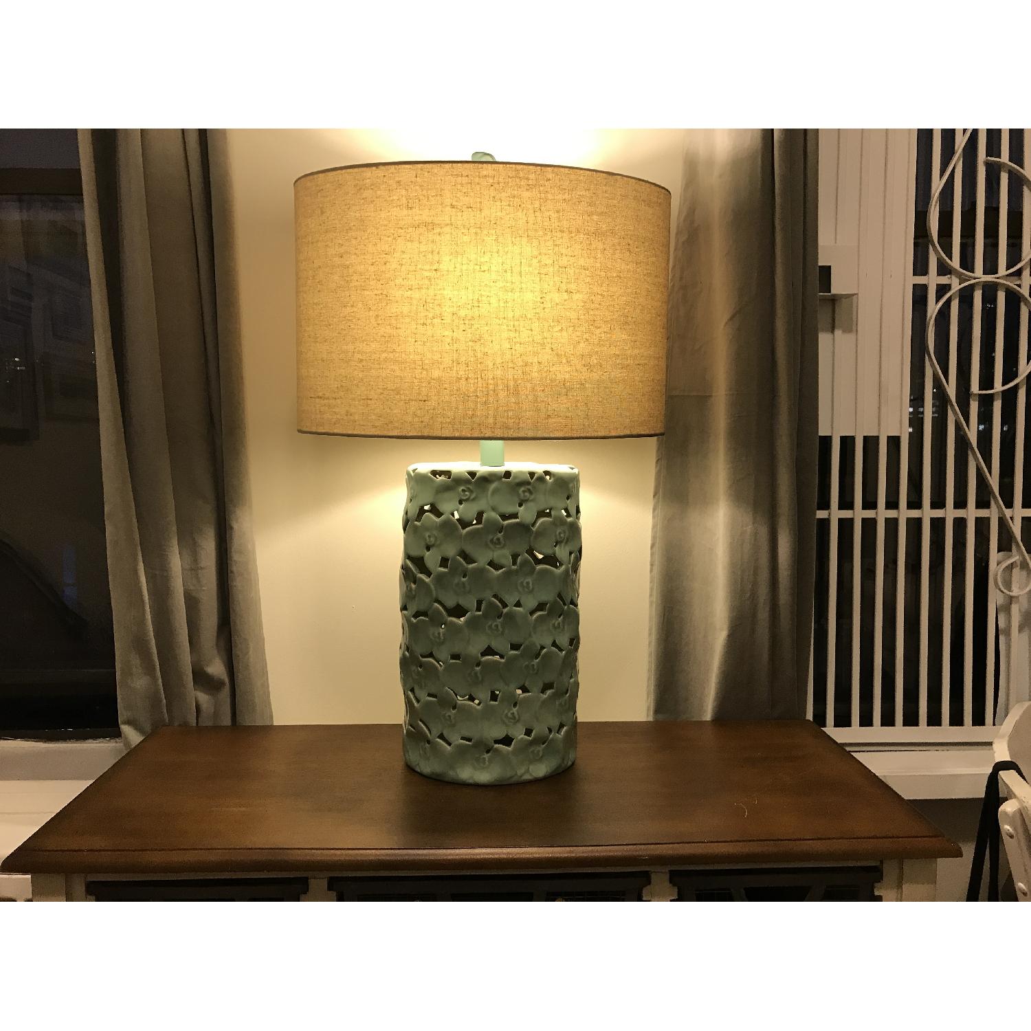 Ceramic Teal Lamp - image-4