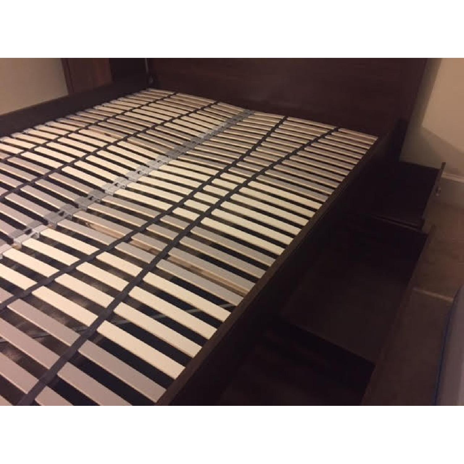 Ikea Brusali Queen Bed Frame + Night Stand + Dresser - image-2