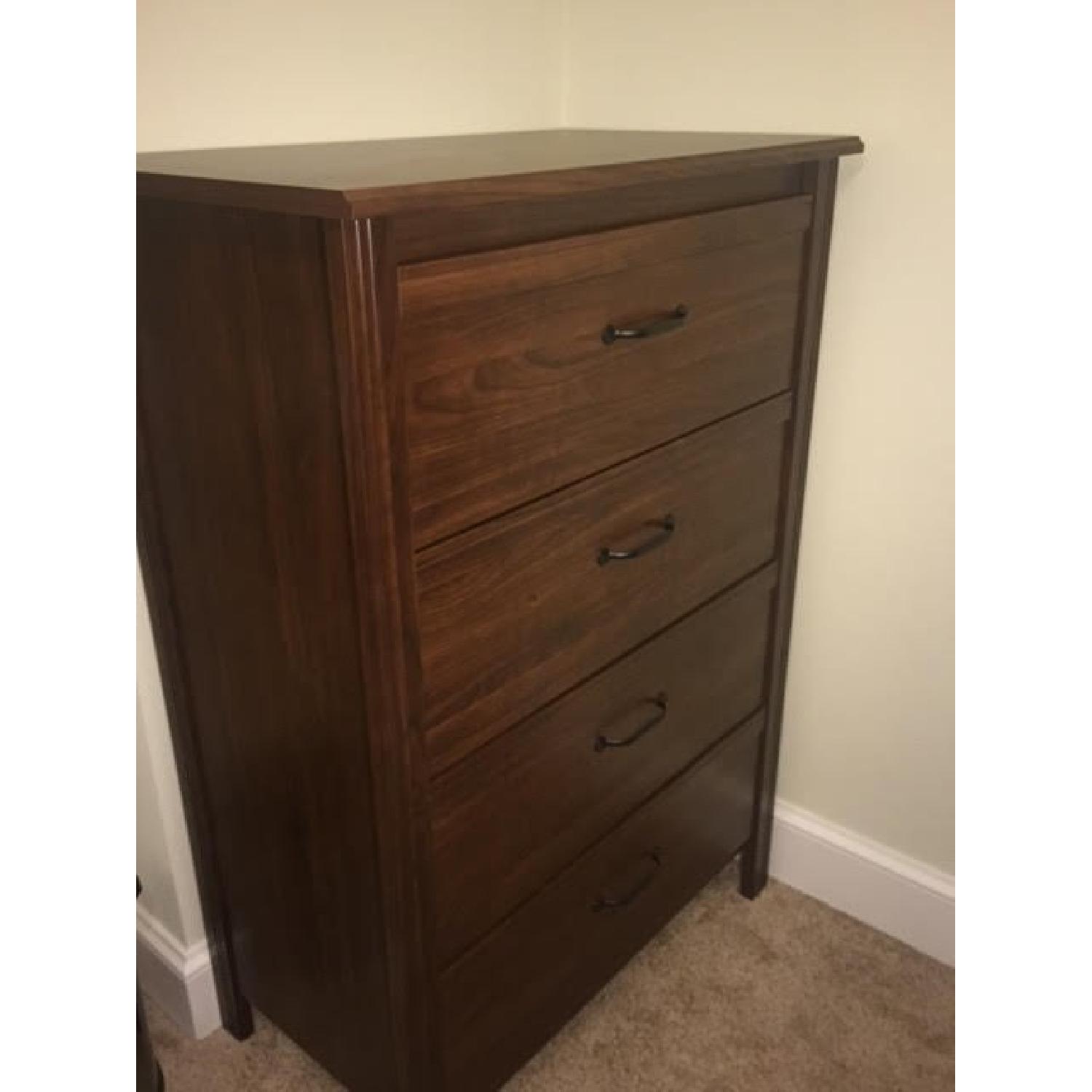 Ikea Brusali Queen Bed Frame + Night Stand + Dresser - image-5
