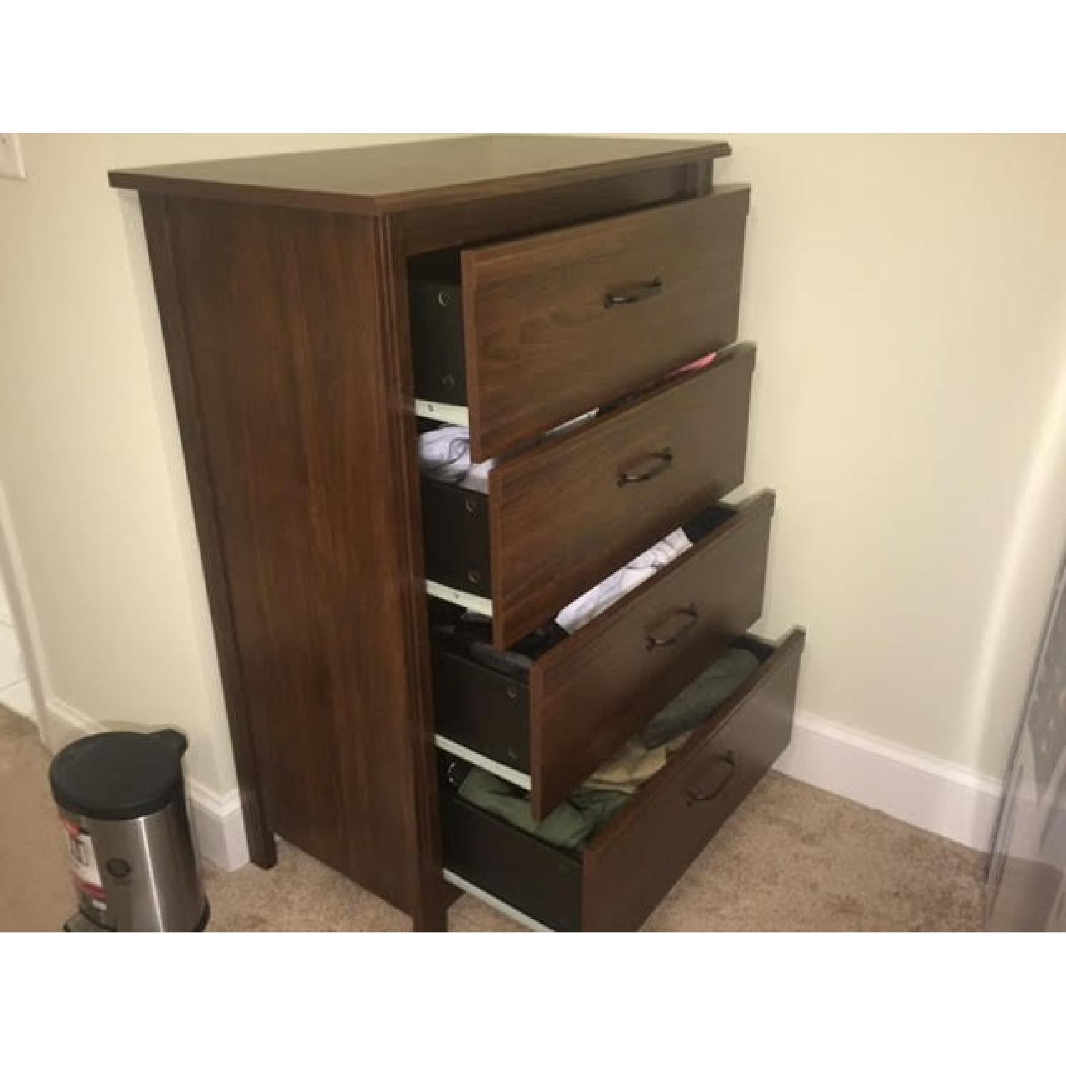 Ikea Brusali Queen Bed Frame + Night Stand + Dresser - image-6