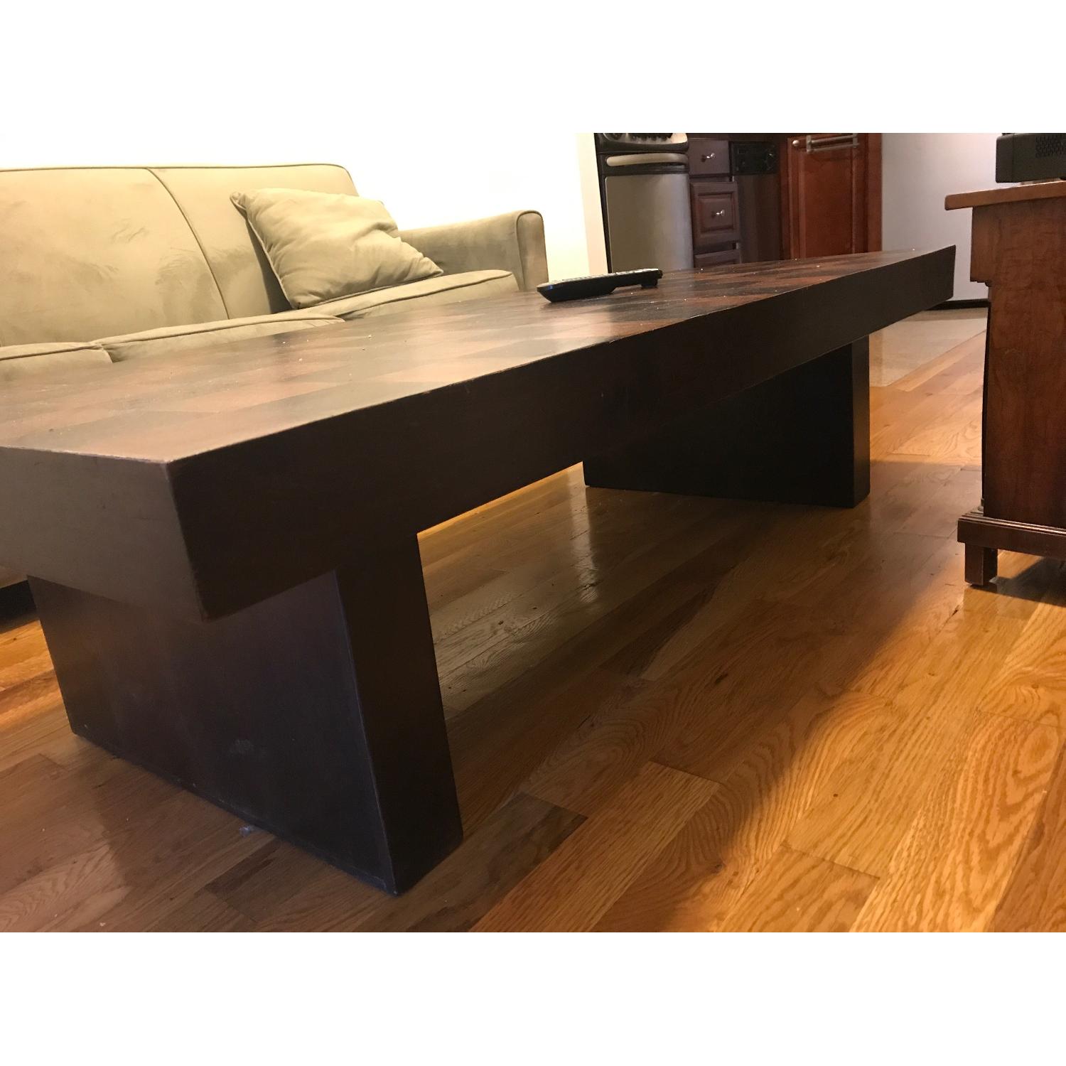 Crate & Barrel Checkered Coffee Table - image-1