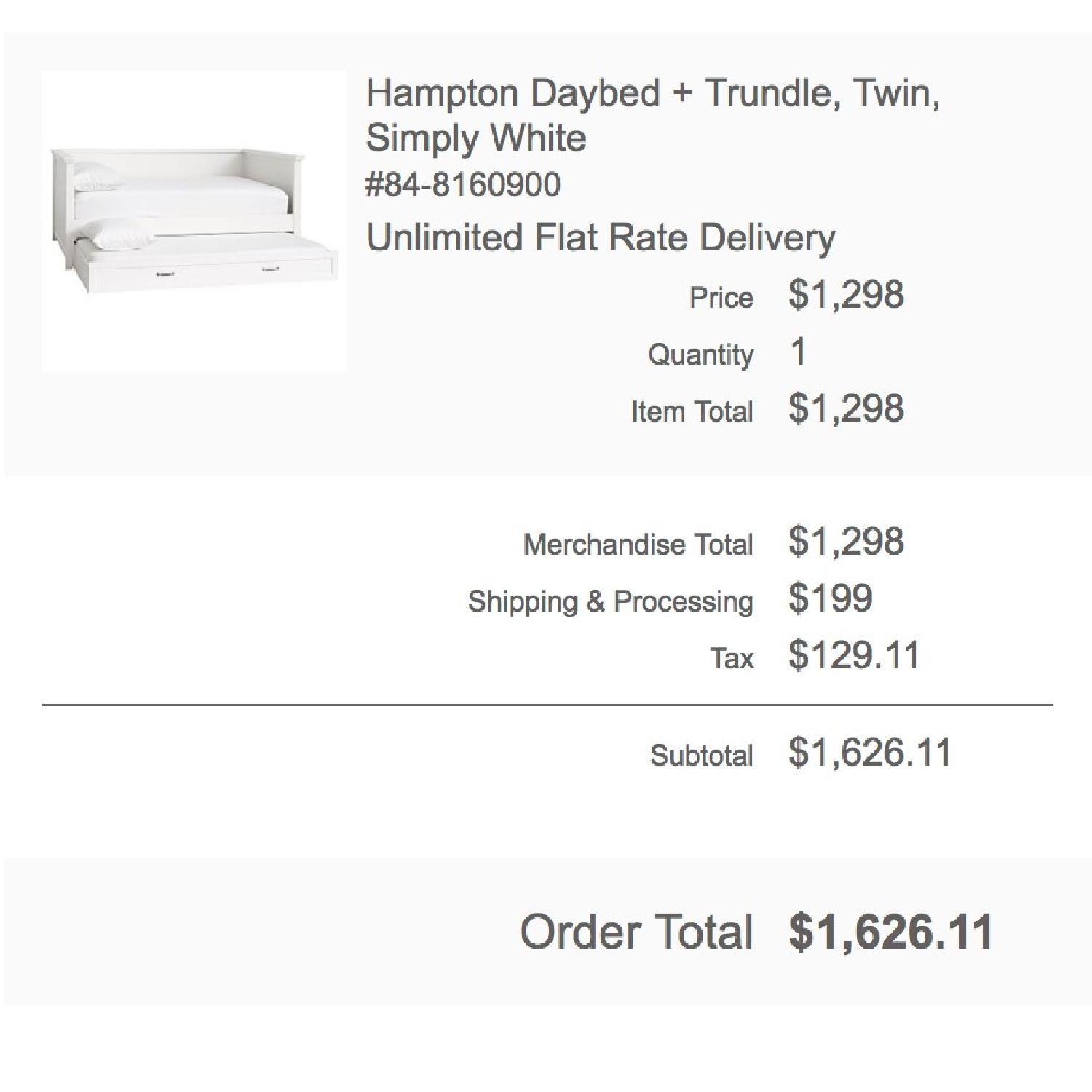 Pottery Barn Hampton Daybed w/ Trundle - image-2
