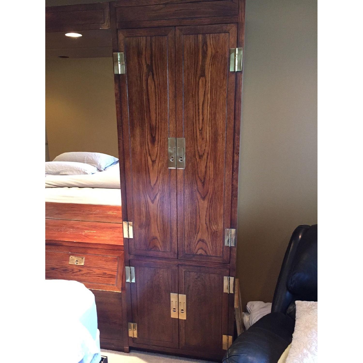 Henredon Campaign Style King Size Head Unit - image-2