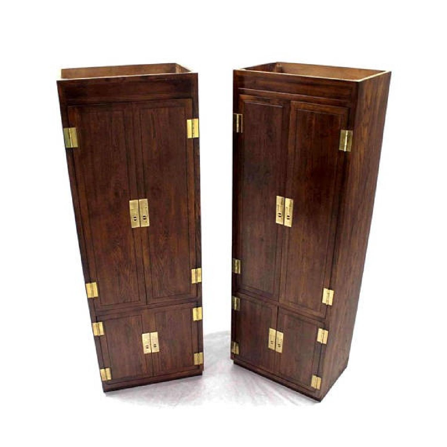 Henredon Campaign Style King Size Head Unit - image-5